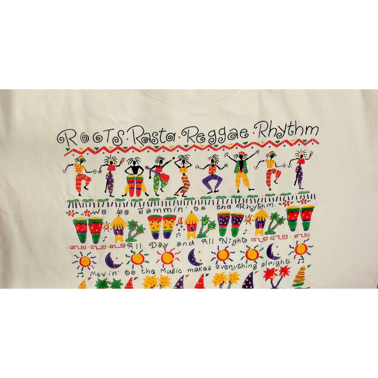 Vintage VTG 1990s Single Stitch Rasta Reggae Key West Graphic Tee Size US XL / EU 56 / 4 - 7 Thumbnail
