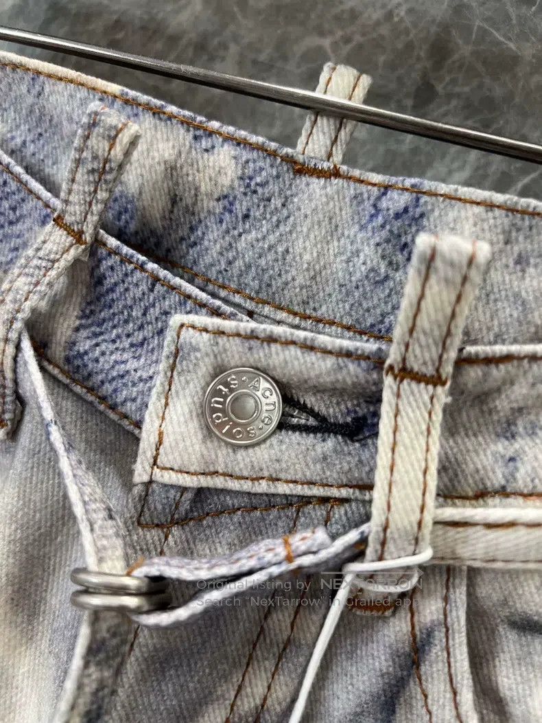 Acne Studios Acne Studios Loose blue and white striped waistline jeans Size US 26 / EU 42 - 4 Thumbnail
