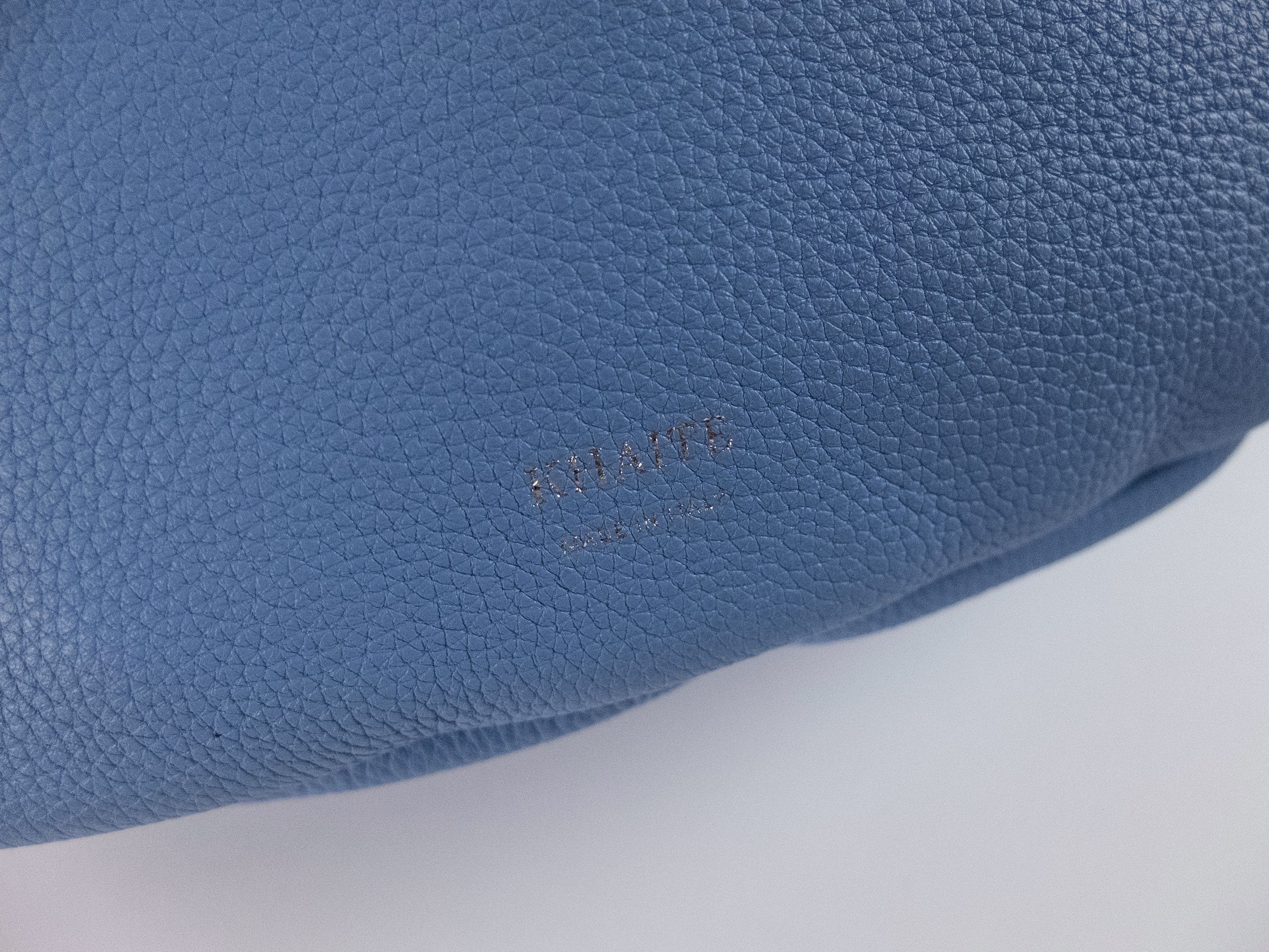 KHAITE KHAITE Olivia medium blue grained leather hobo bag Size ONE SIZE - 4 Thumbnail