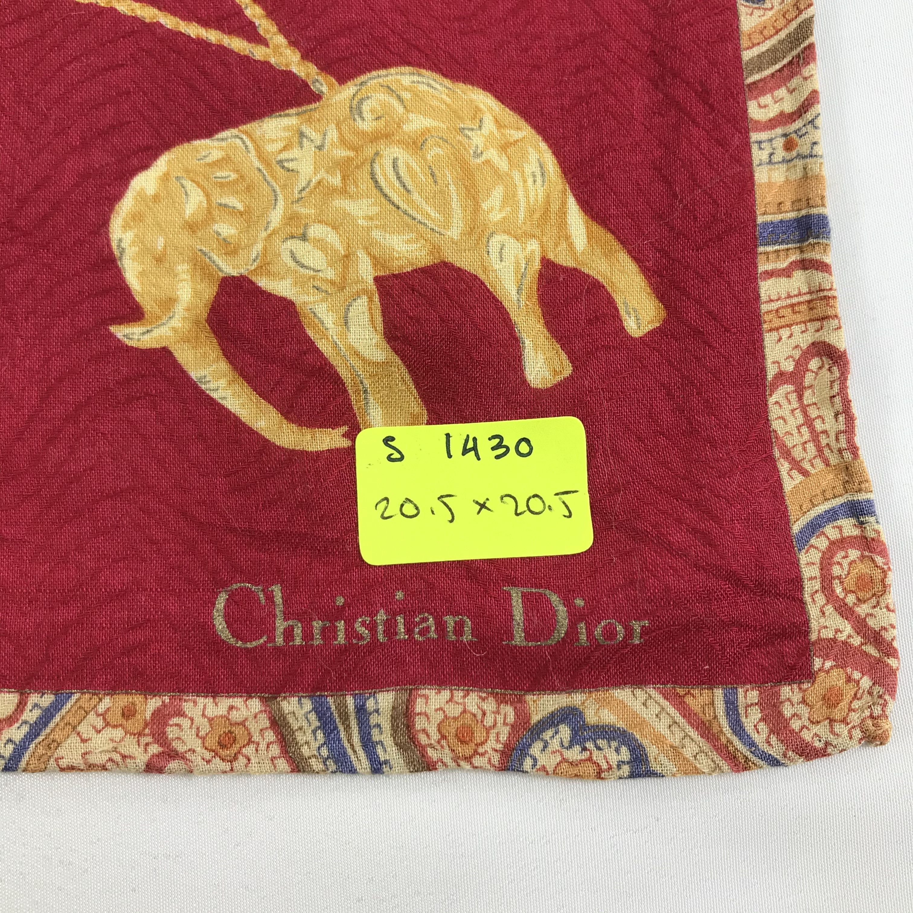 Vintage Christian Dior Bandana / Handkerchief / Neckerchief - S1430 Size ONE SIZE - 5 Thumbnail
