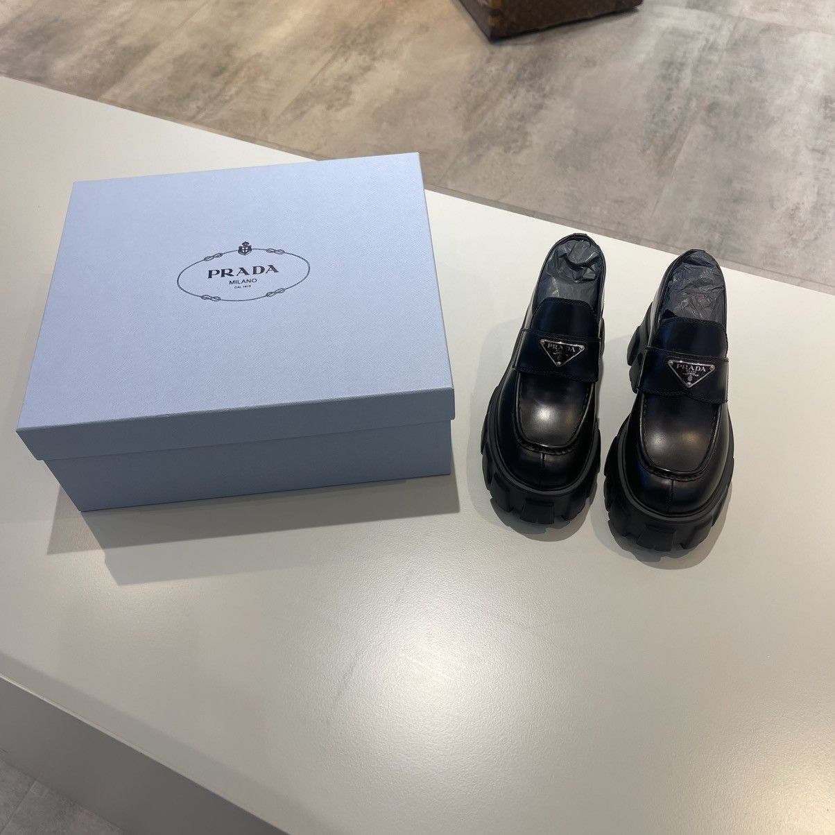 Prada Prada Monolith 55mm Loafer Size US 6.5 / IT 36.5 - 13 Thumbnail