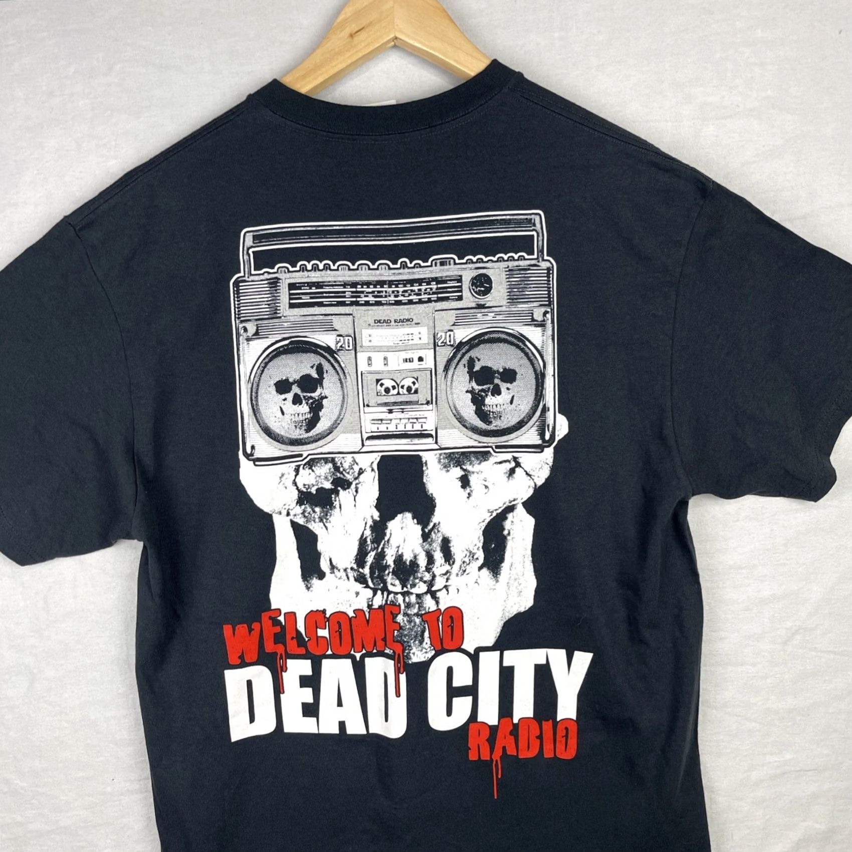 Delta Rob Zombie Shirt Mens Large Black Welcome to Dead City Radio Heavy Metal Band Size US L / EU 52-54 / 3 - 8 Thumbnail