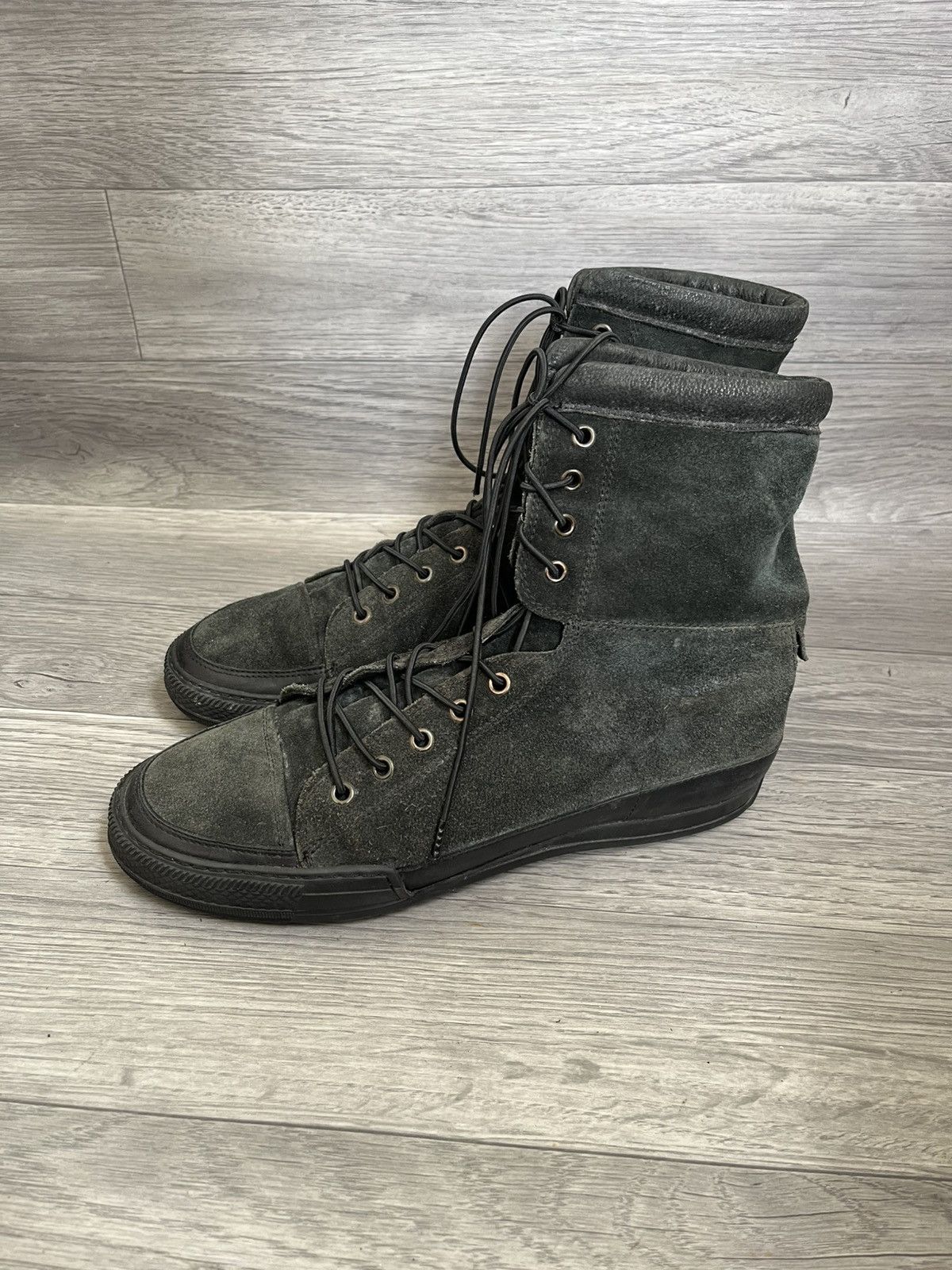 Marithe + Francois Girbaud Marithe + , 90s ann demeulemeester black suede boots sz42 Size US 9 / EU 42 - 1 Thumbnail