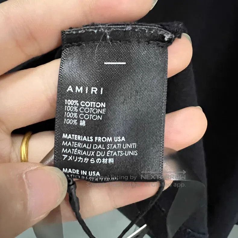Amiri Amiri Size XL Black letter printed short sleeves Size US XL / EU 56 / 4 - 4 Thumbnail