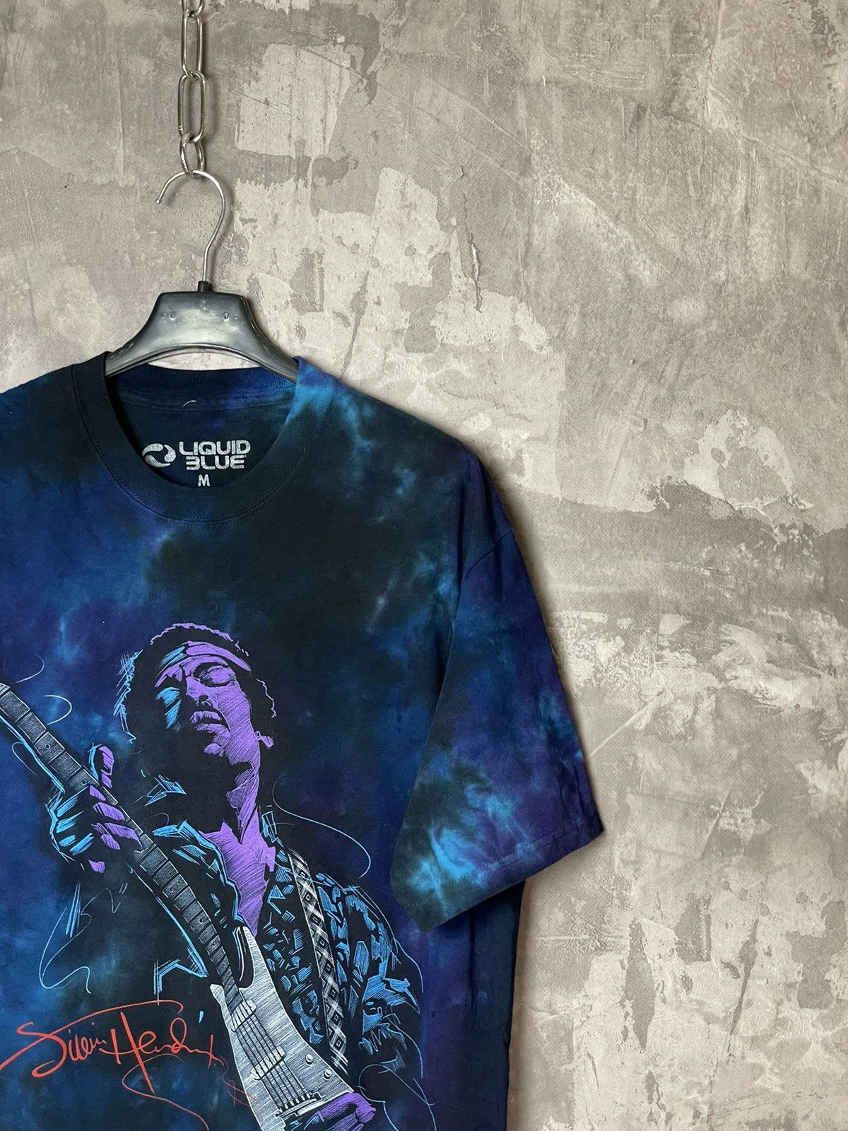 Band Tees × Liquid Blue × Vintage Jimmy Hendrix Liquid Blue Graphic T Shirt 2007 Psychedelic Size US M / EU 48-50 / 2 - 4 Thumbnail