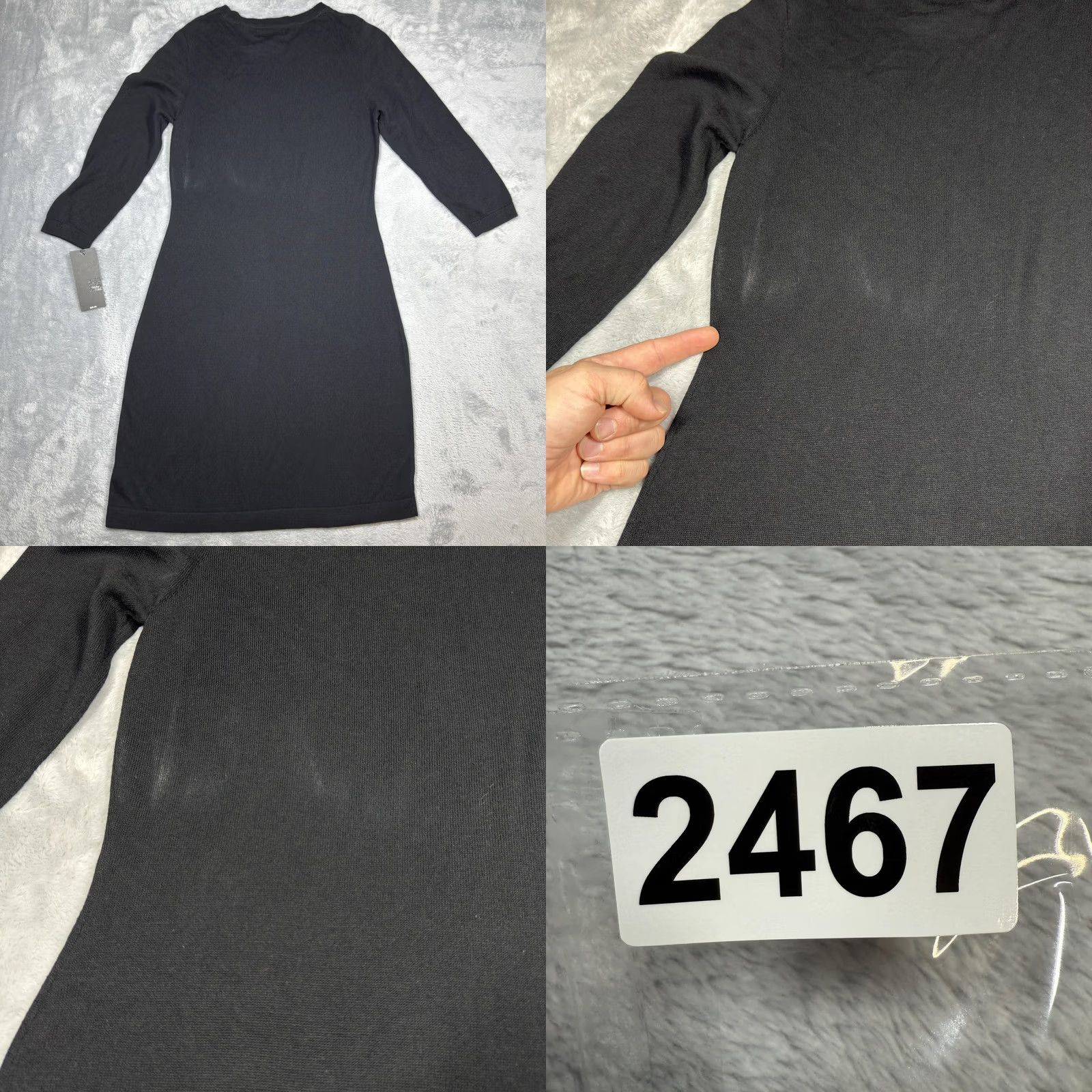 Mossimo Mossimo Sweater Dress Womens Medium Black Pullover 3/4 Sleeve Casual Knit Crew Neck Long Sleeve Size M / US 6-8 / IT 42-44 - 9 Thumbnail