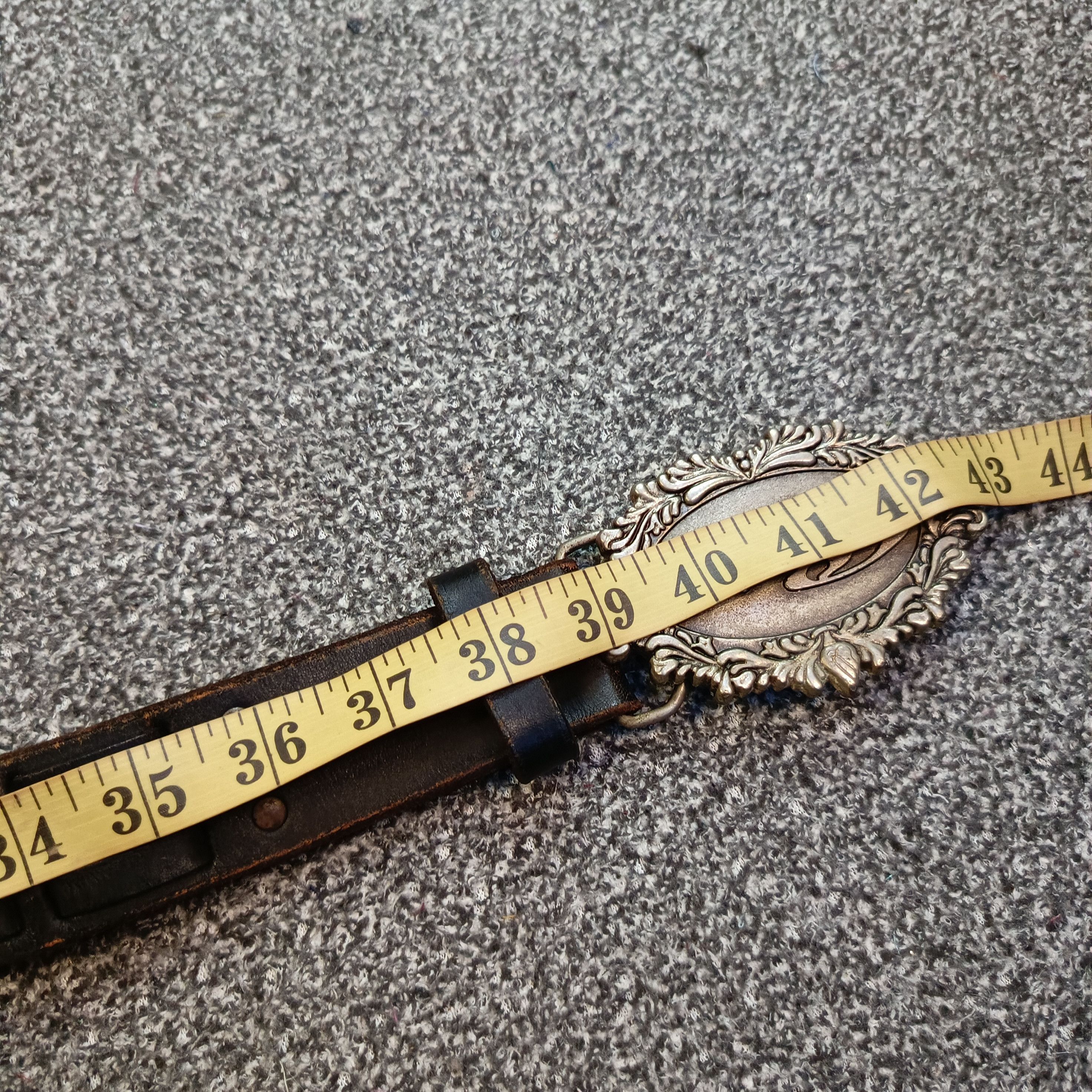 Genuine Leather 🔥🔥 Vintage Rough Back Number Leather Belt Size ONE SIZE - 8 Thumbnail