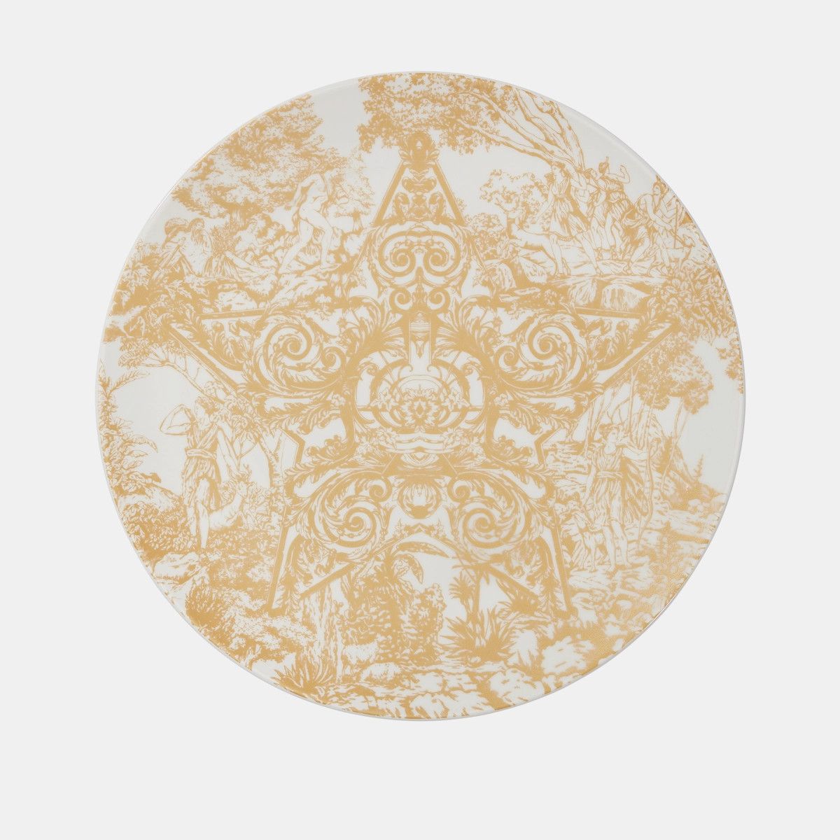 Dior o1bcso1str0225 Size:OS/ Decorative Plate in White/Golden Size ONE SIZE - 1 Thumbnail