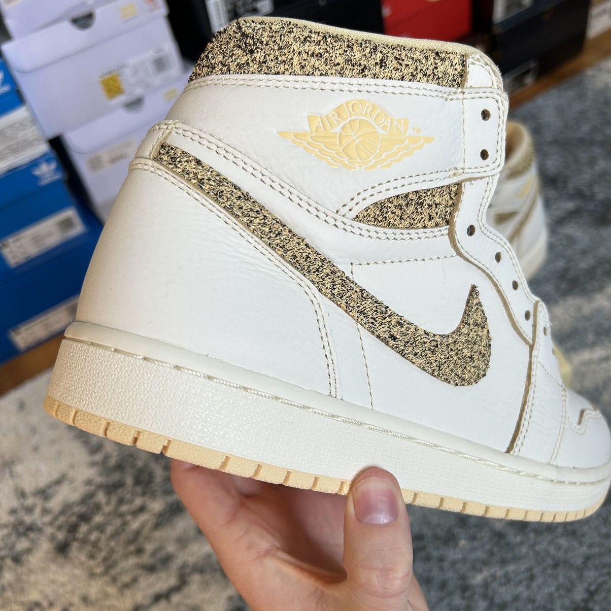 Jordan Brand × Nike AJ1 HiGH CRAFT ViBRATiONS OF NAiJA SAiL PALE VANiLLA CREAM Size US 9.5 / EU 42-43 - 3 Thumbnail