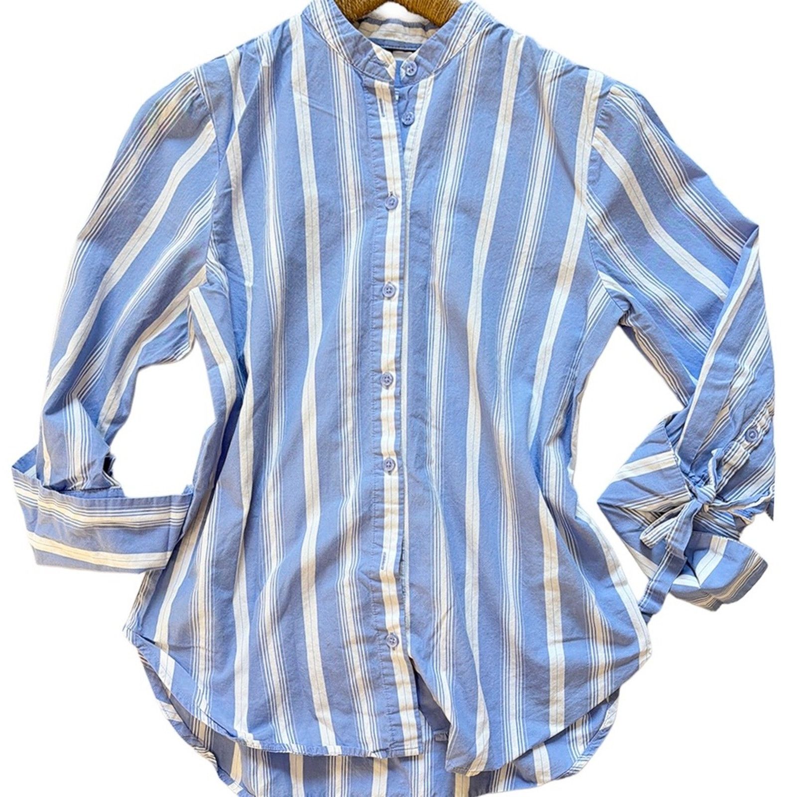 Other Who what wear cotton Button blouse mandarin collar coastal Size S / US 4 / IT 40 - 1 Thumbnail
