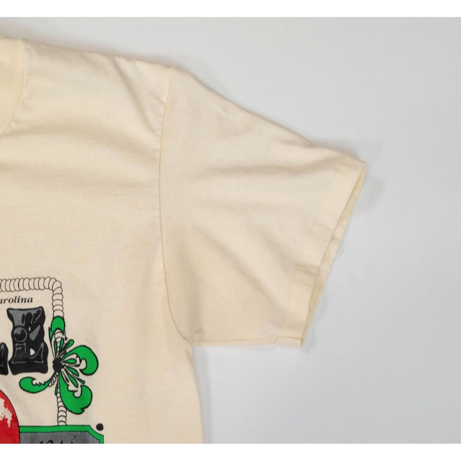 Hanes VINTAGE Hanes Apple Festival T-Shirt Men M Single Stitch NC North Carolina 90s USA Festival Apple Logo Ivory Cotton Crew Neck Short Sleeve Size US M / EU 48-50 / 2 - 5 Thumbnail