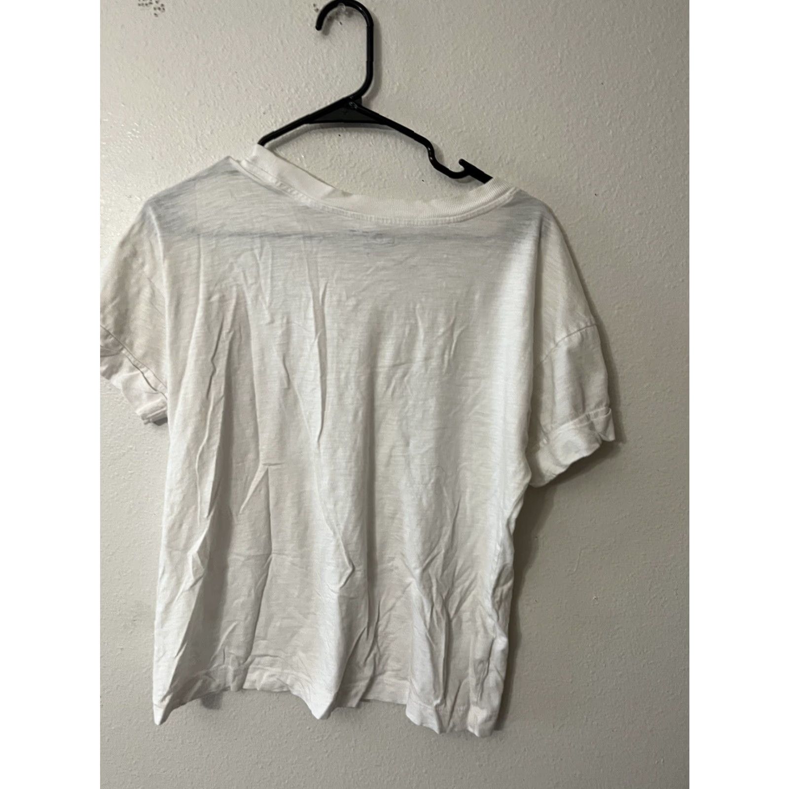 Loft VINTAGE Loft Women's T-Shirt Crew Neck Short Sleeve Cotton Size S White Cropped Top Women's Size S / US 4 / IT 40 - 3 Thumbnail