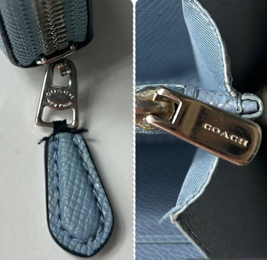Coach Coach Light Blue Leather Zippy Wallet Size ONE SIZE - 12 Thumbnail