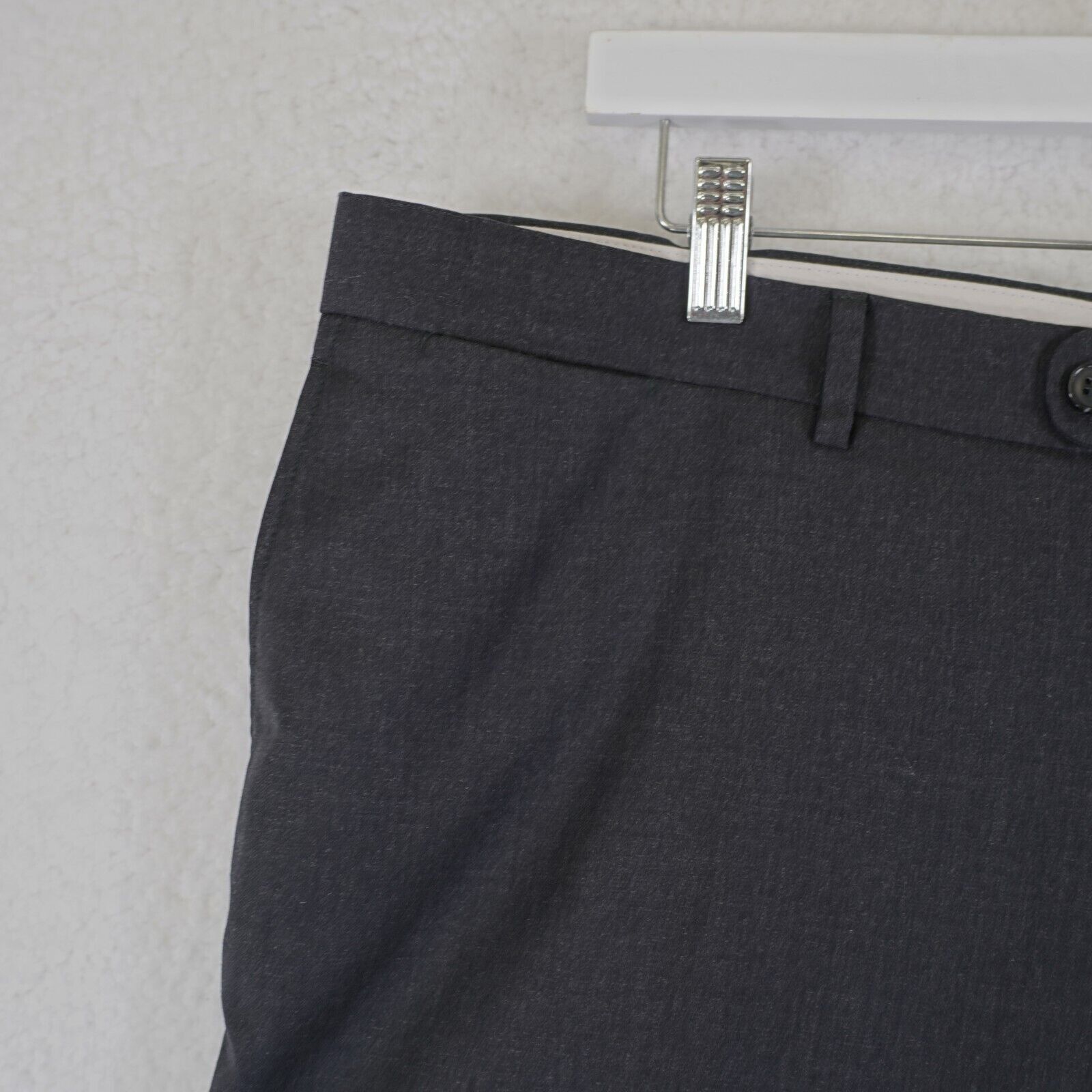 Suitsupply SuitSupply Gray Wool Dress Pants 40/24 Short Leg Mid Rise Fl Size 40S - 2 Thumbnail