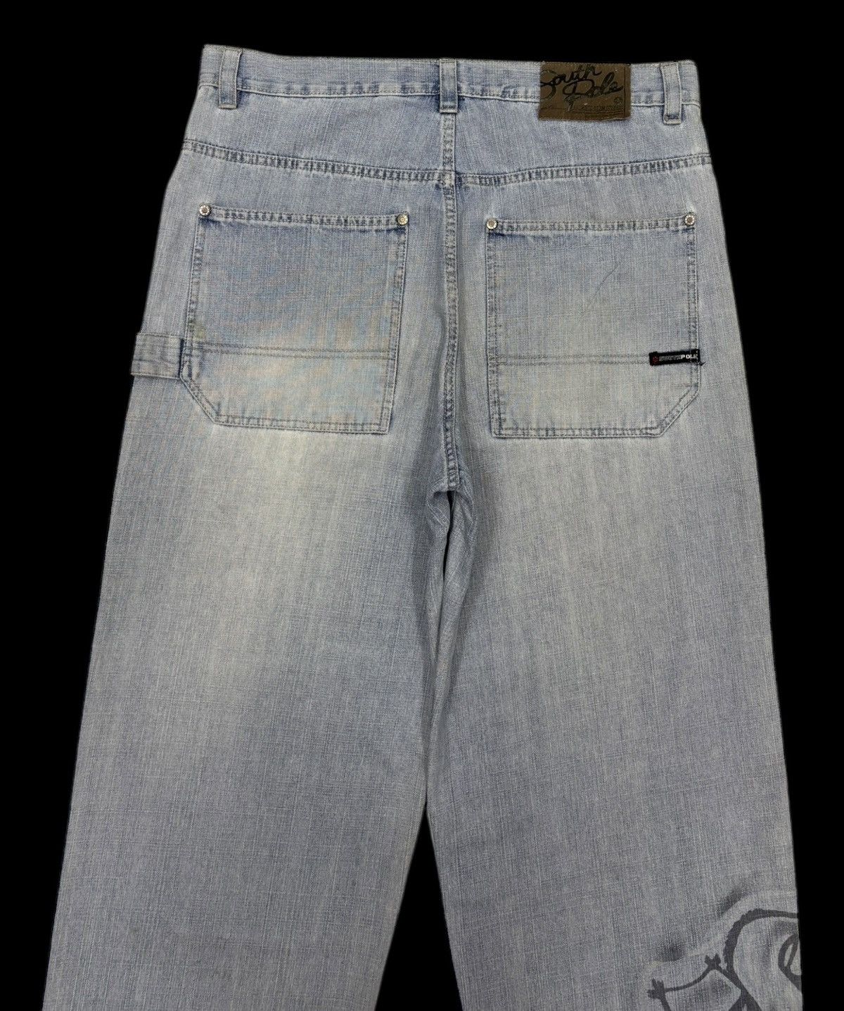 Southpole 🔥SOUTHPOLE BAGGY JEANS DISTRESSED DENIM SKATER STYLE Size US 36 / EU 52 - 6 Thumbnail