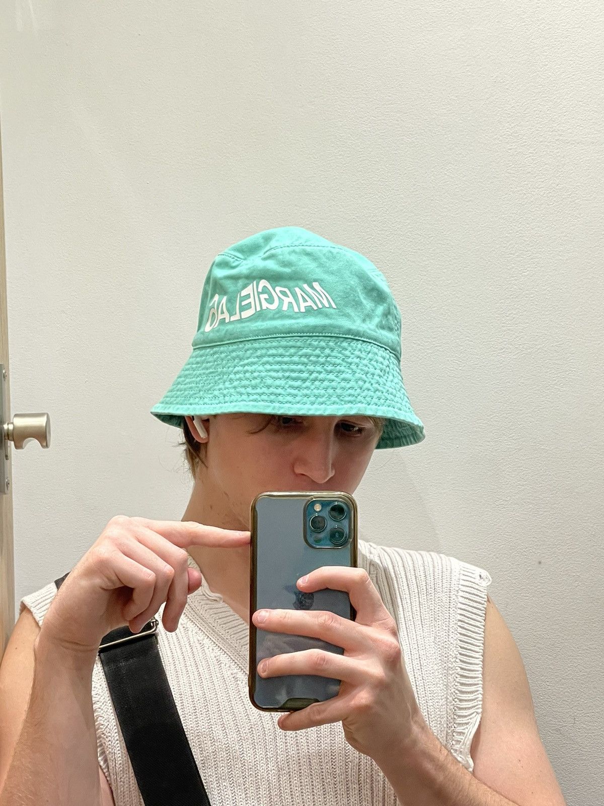 Maison Margiela !DS! SS23 Maison Margiela "Margiela" Logo Green Panama Size ONE SIZE - 4 Thumbnail