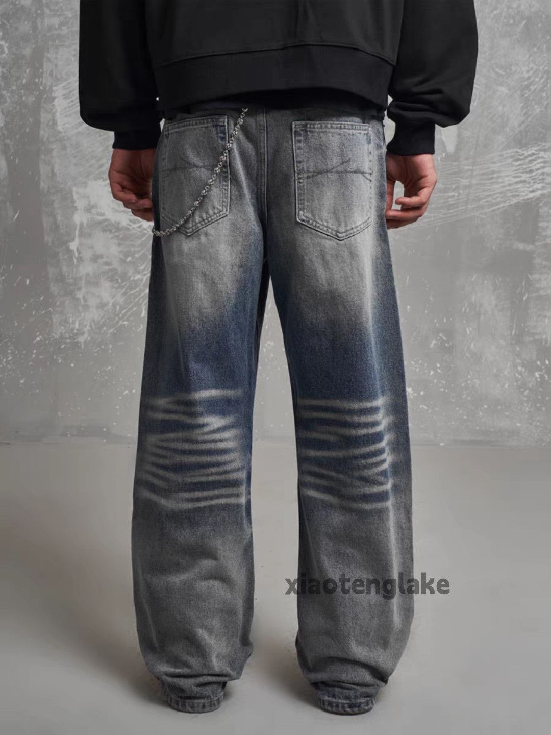 Jean × Vintage washed faded cleanfit yuppie loose baggy jeans Size US 32 / EU 48 - 6 Thumbnail