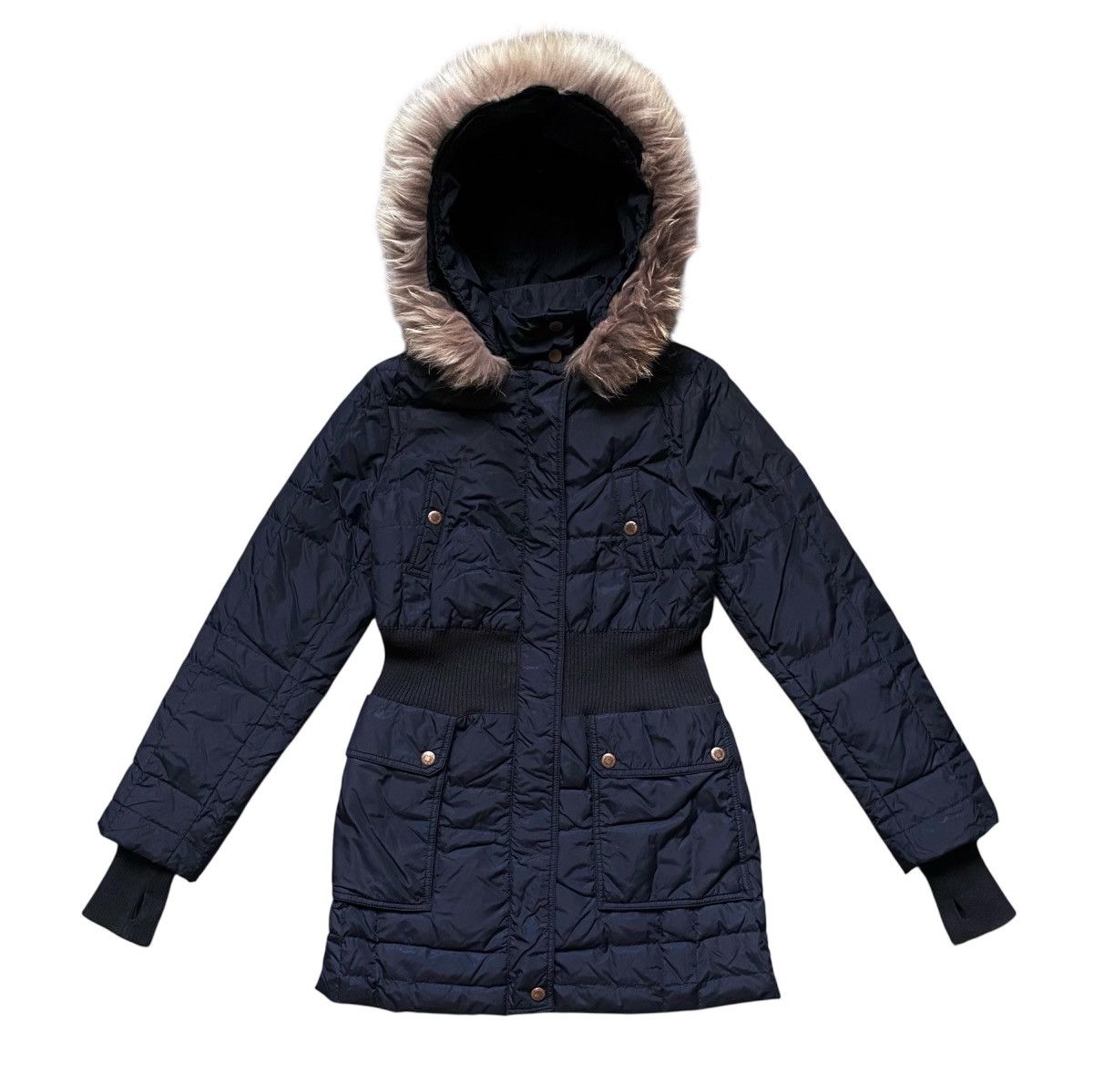 Jean Paul Gaultier Womens Jean’s Paul Gaultier Down Jacket Fur Trim Parka Black Size S / US 4 / IT 40 - 2 Thumbnail