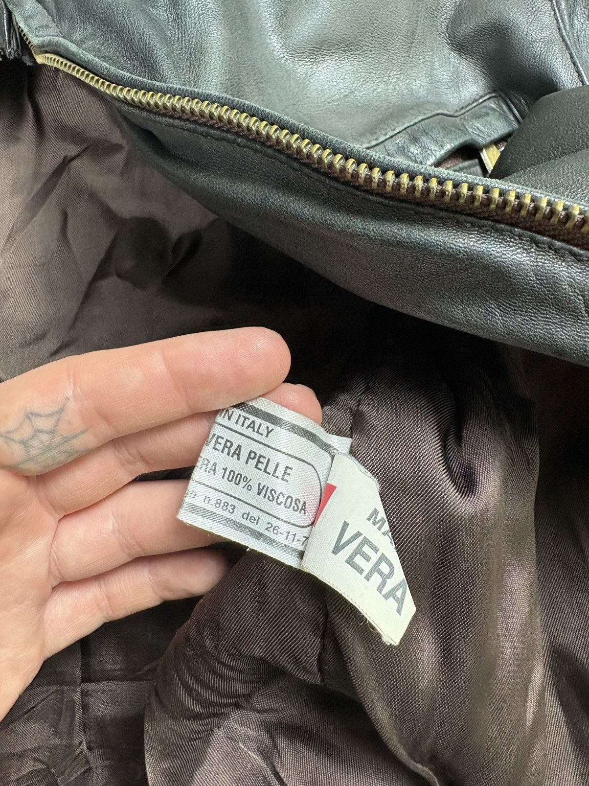 Genuine Leather 90s real leather vintage bomber 4 pocket jacket avant garde Size US M / EU 48-50 / 2 - 7 Thumbnail