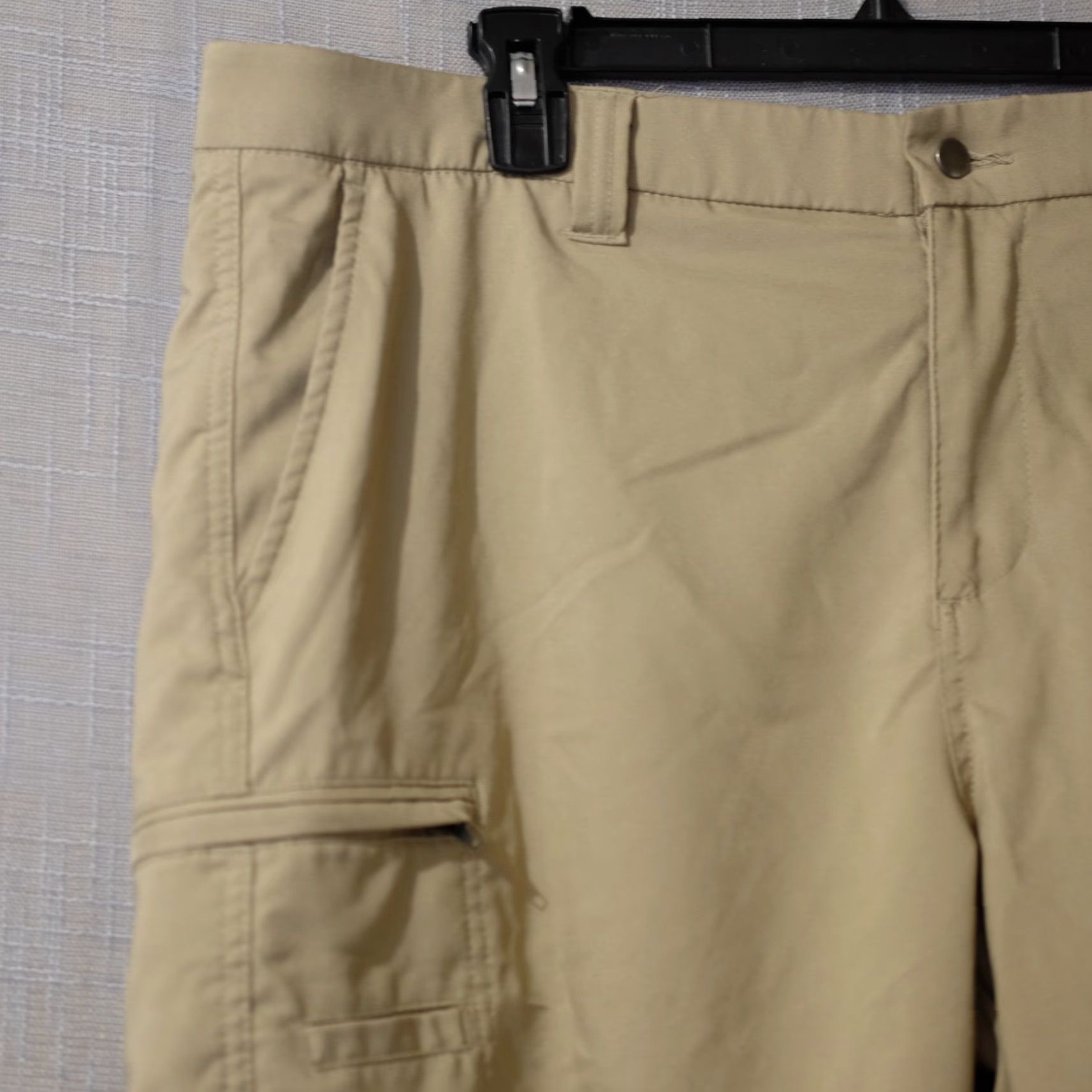 George George Cargo Shorts Beige Zip Pockets Stretch Mens 40 #HA-32 Size US 40 / EU 56 - 2 Thumbnail