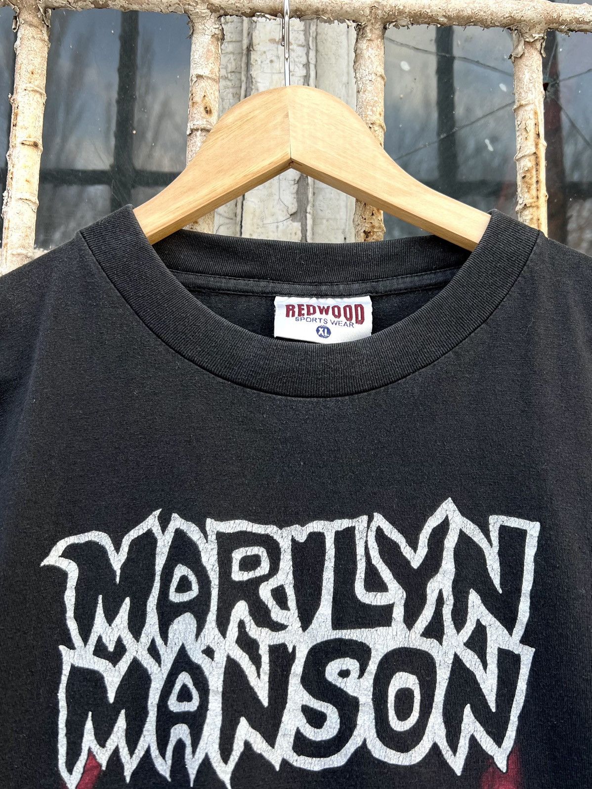 Band Tees 1994 Marilyn Manson God Of Fuck Rock Metal T Shirt 90s Rare Size US XL / EU 56 / 4 - 2 Thumbnail
