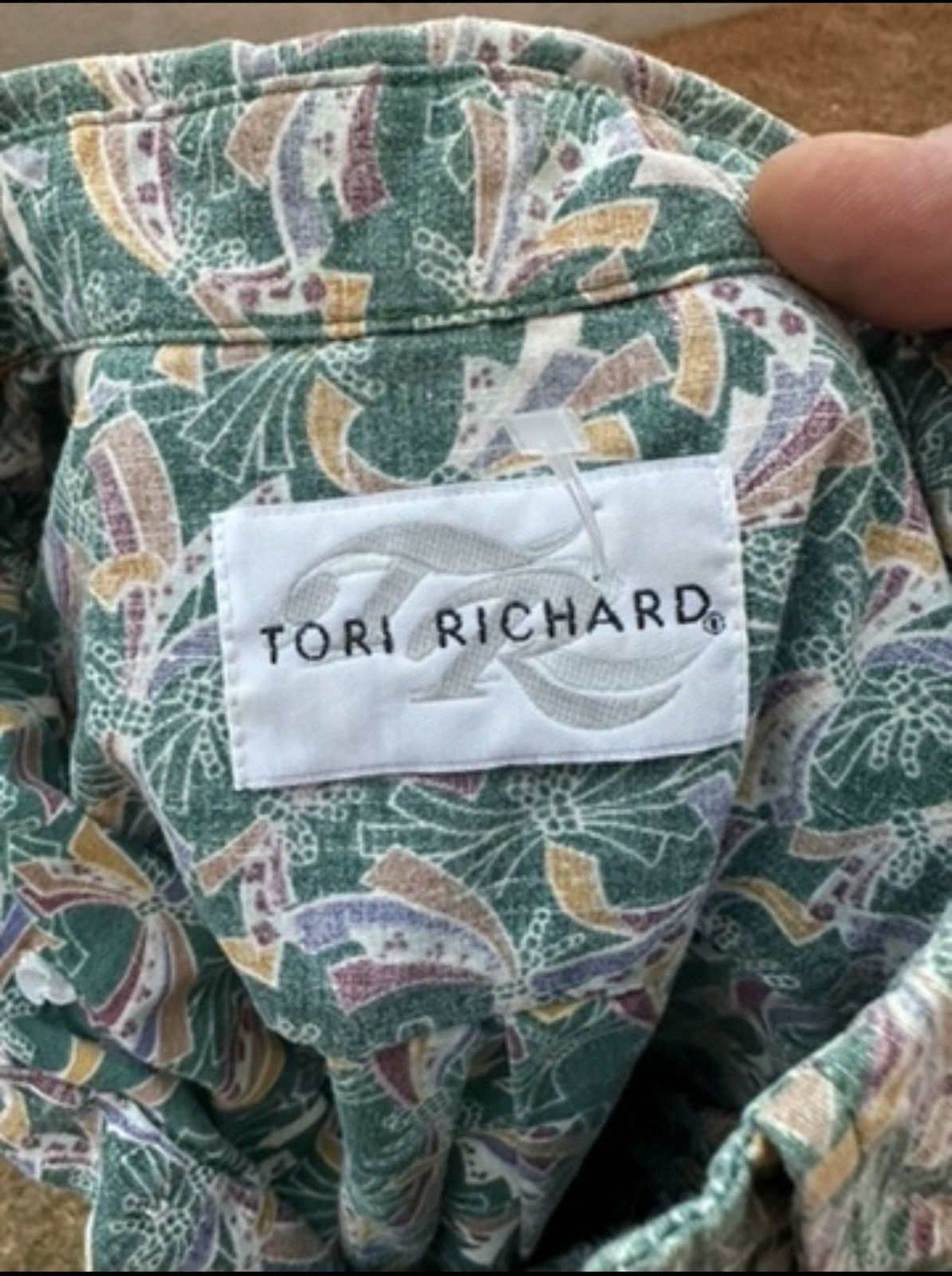 Tori Richard PreOwned Tori Richard Green Hawaiian Print Men’s L Size US L / EU 52-54 / 3 - 4 Thumbnail