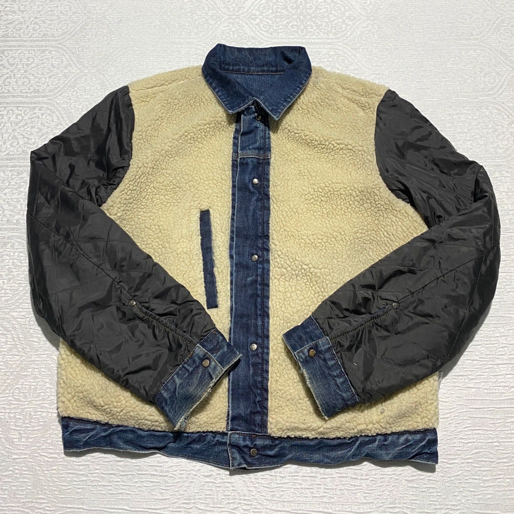 Gap VINTAGE Gap 1969 Trucker Denim Jacket Sherpa Lined Quilted Blue S Men Jacket Size US S / EU 44-46 / 1 - 4 Thumbnail