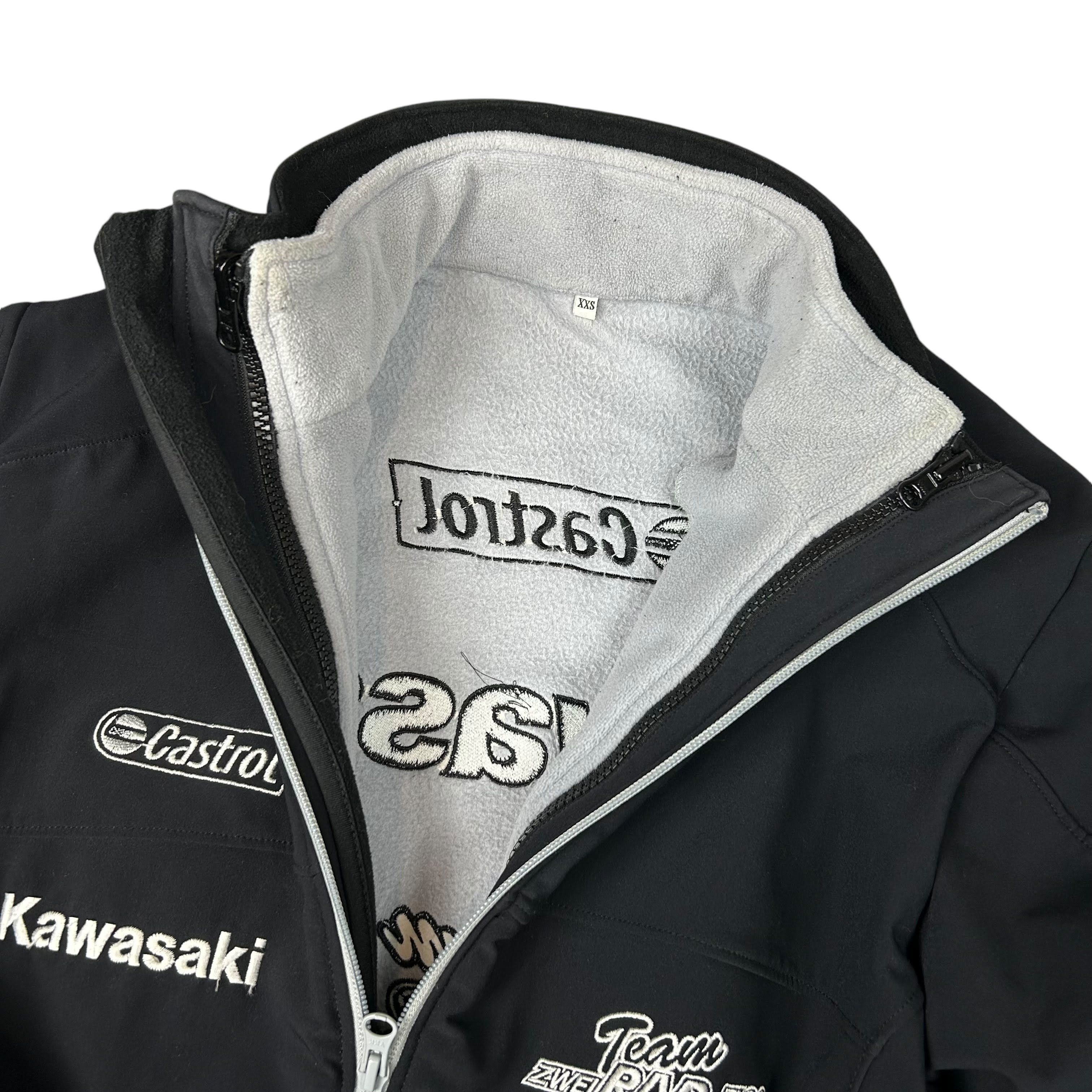 Vintage Castrol Kawasaki 2 in 1 Jacket Fleece Zip Embroidered XXS Size US XS / EU 42 / 0 - 6 Thumbnail