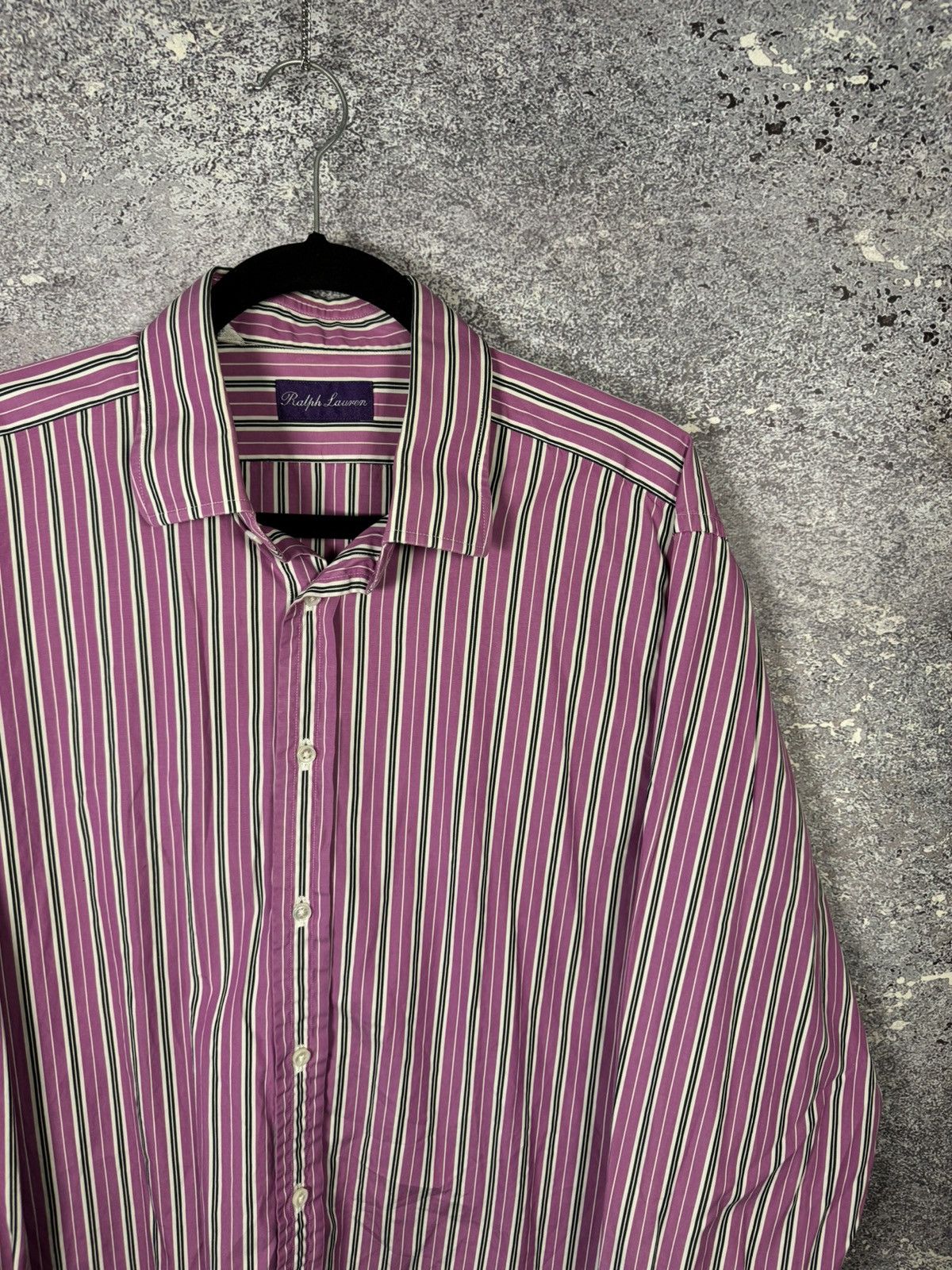 Ralph Lauren Purple Label Ralph Lauren Purple Label Striped Shirt Button Up Men’s 17 Size US XL / EU 56 / 4 - 2 Thumbnail