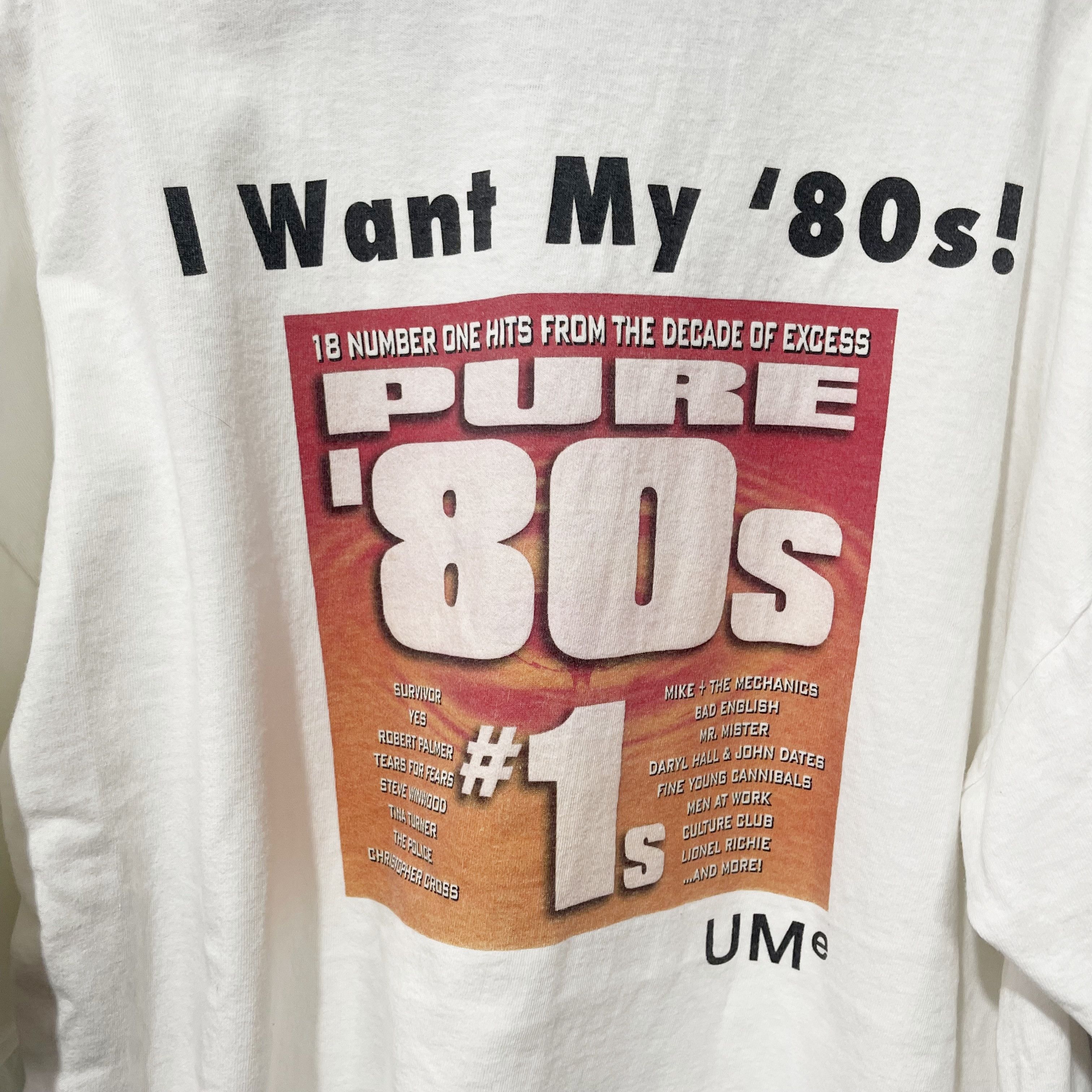 Vintage Vintage 2000s “I Want My ’80s!” Ringer T-Shirt Size US XL / EU 56 / 4 - 4 Thumbnail