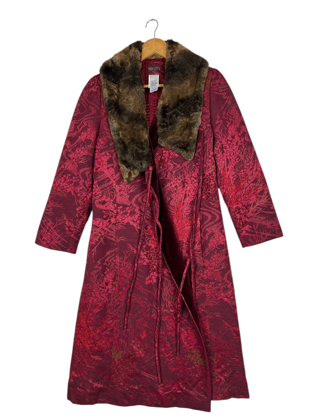 Kenzo Kenzo Paris Jacquard Coat With Faux Fur Made In France Size M / US 6-8 / IT 42-44 - 3 Thumbnail