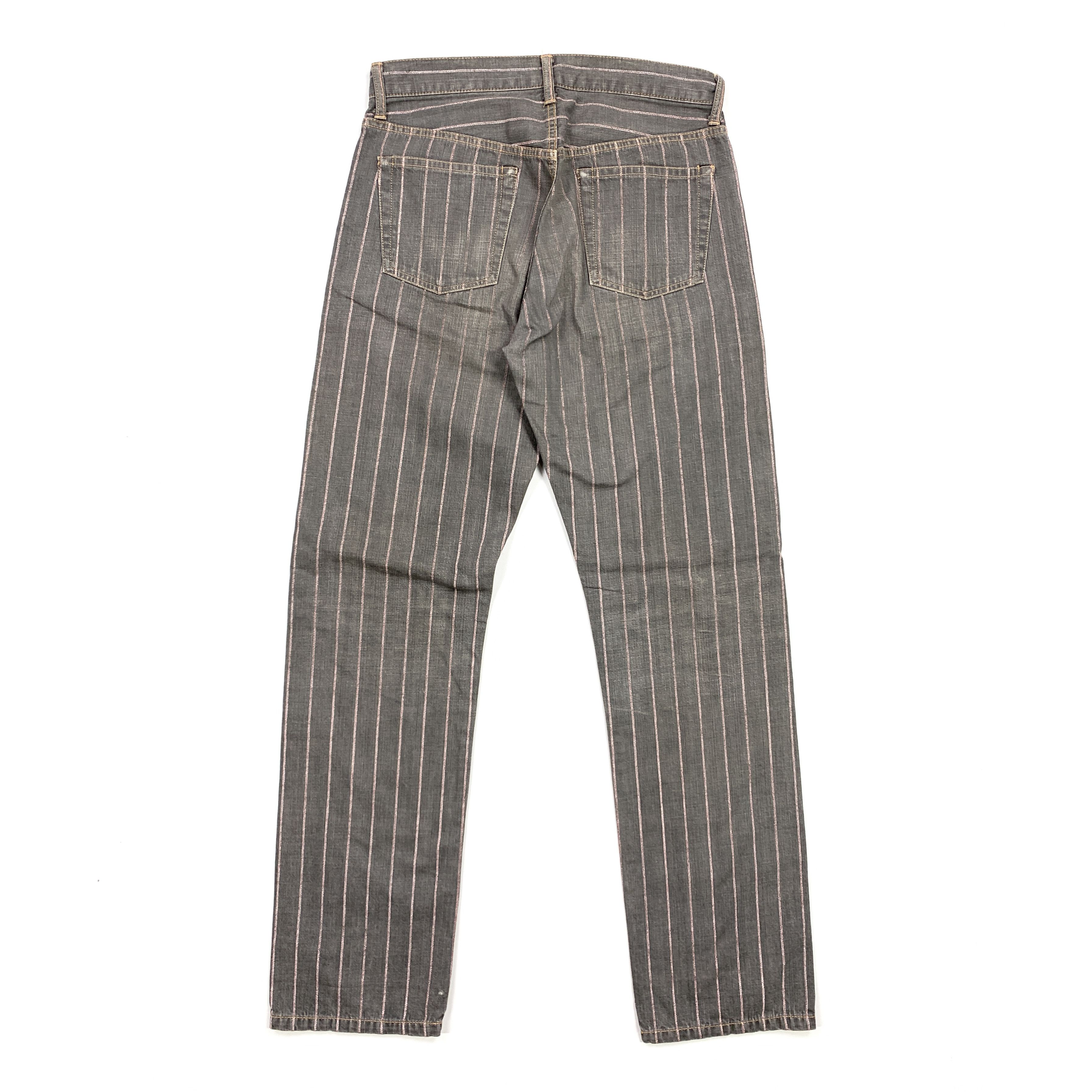 2004 Striped / Paisley Lined Denim Jeans