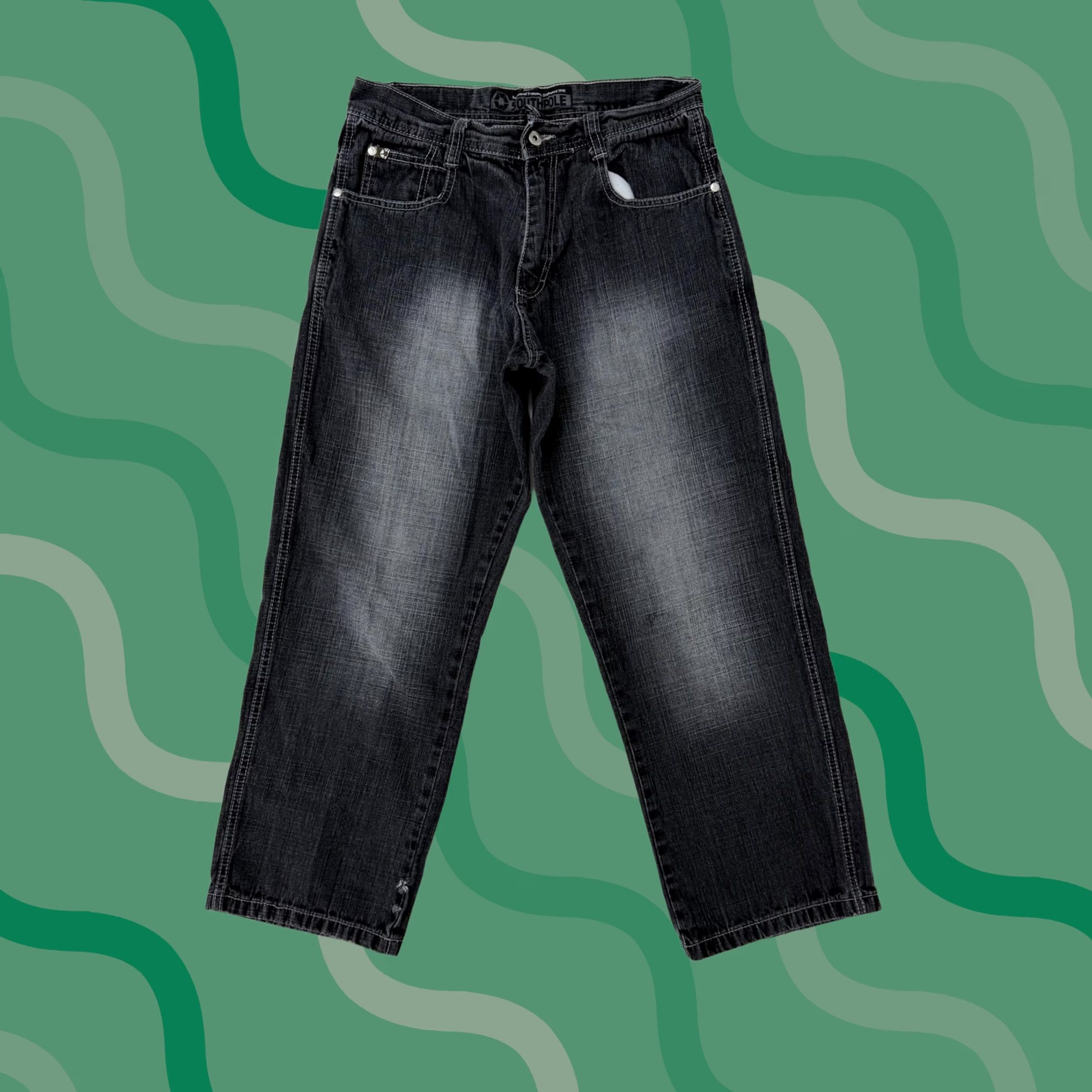JNCO × Southpole × Streetwear Vintage Southpole Black Wash Baggy