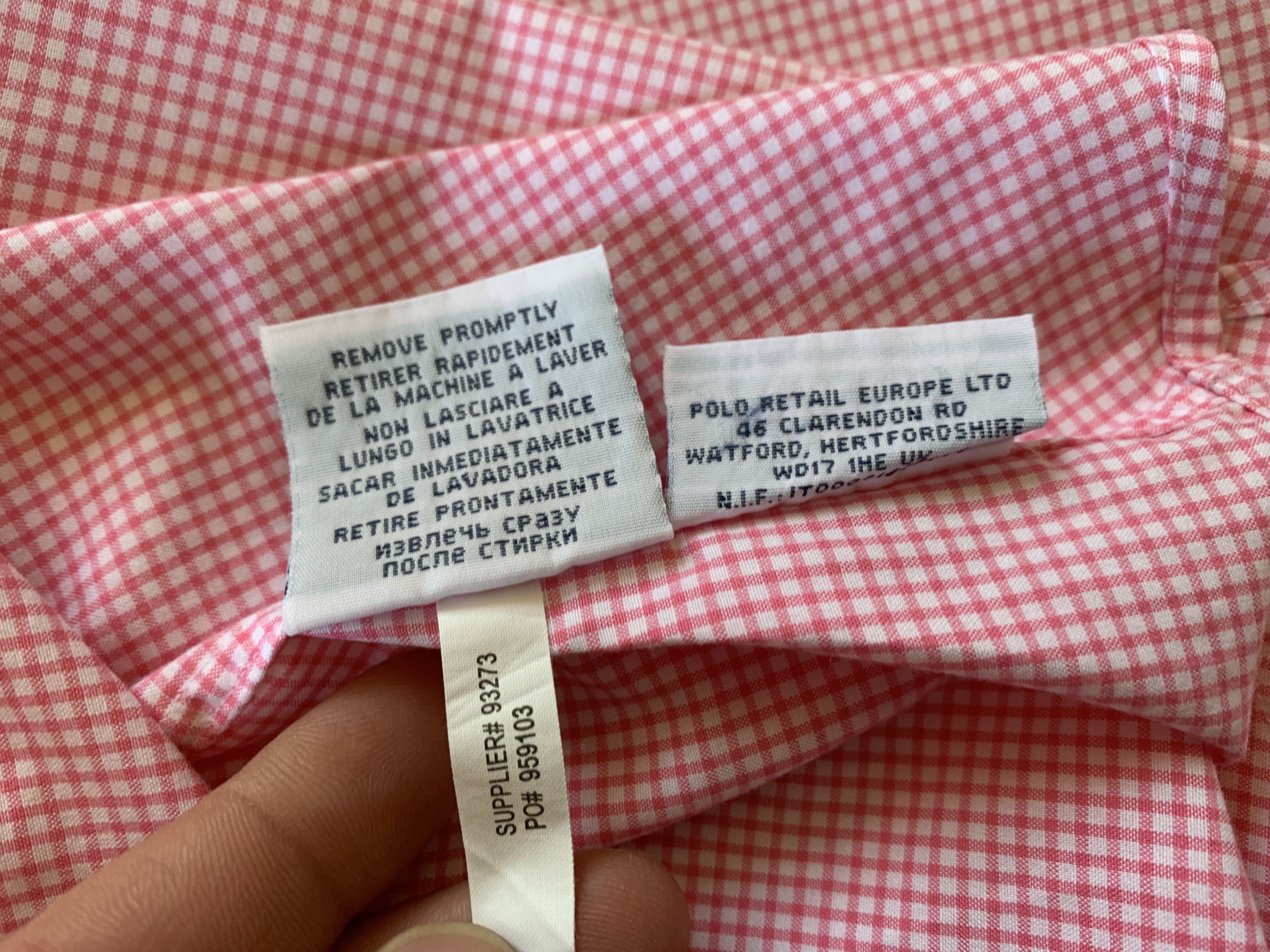 Polo Ralph Lauren × Ralph Lauren × Vintage Polo Ralph Lauren Pink Custom Fit Dress Short Sleeve Shirt Size US S / EU 44-46 / 1 - 9 Thumbnail