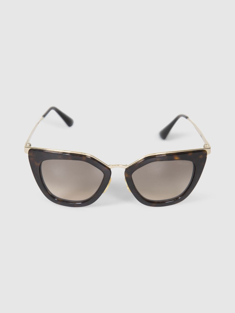Prada Tortoiseshell Gold Detail Sunglasses Size ONE SIZE - 1 Thumbnail