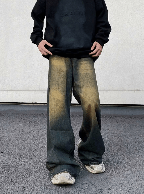Japanese Brand × Jean Men's washed blue vintage cargo bootcut jeans Size US 32 / EU 48 - 1 Thumbnail