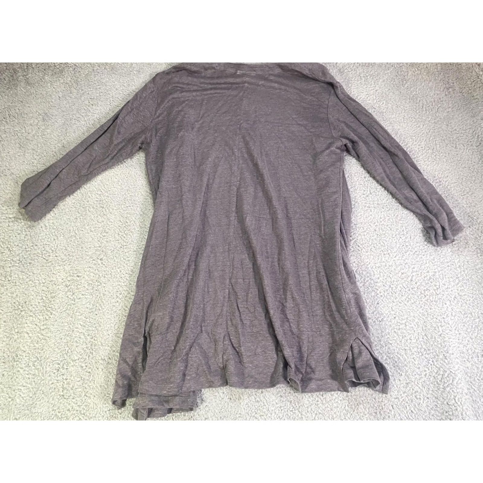 Christian Siriano Christian Soriano Cardigan Women PS Gray Linen Sweater 100% Linen NewYork Pets Petite Women Gray Cardigan Clothes Size S / US 4 / IT 40 - 2 Thumbnail