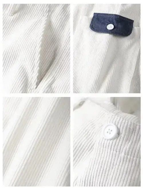 Hypebeast 20SS Indigo Union Japan White Corduroy Patchwork Shorts Size US 32 / EU 48 - 3 Thumbnail