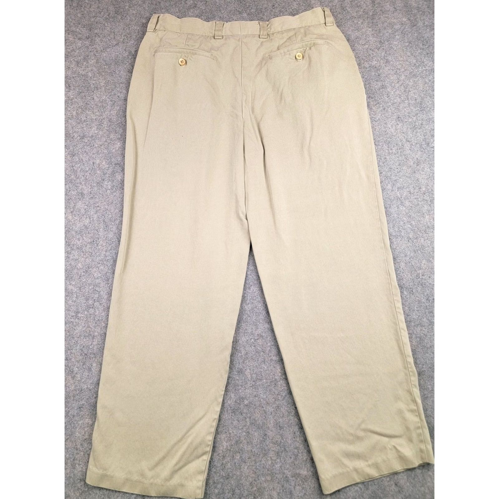 Tommy Bahama Tommy Bahama Pants Mens 36x27 Silk Pleated Dress Casual Lightweight Khaki Beige Size US 36 / EU 52 - 7 Thumbnail