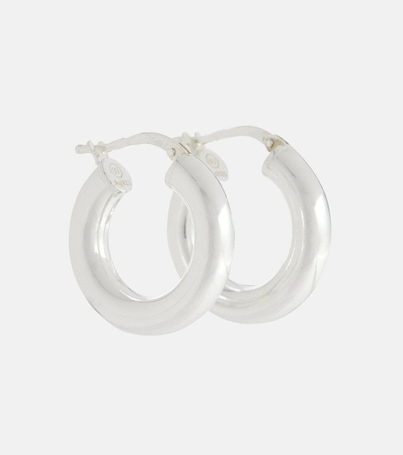 Bottega Veneta Daniel Lee Classic Sterling Silver Hoop Earrings Size ONE SIZE - 2 Thumbnail