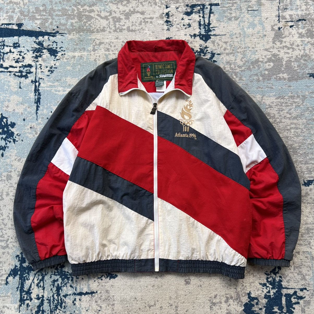 Starter × USA Olympics × Vintage Vintage Sun Faded Atlanta 1996 Olympic Games Starter Jacket Size US XL / EU 56 / 4 - 18 Thumbnail