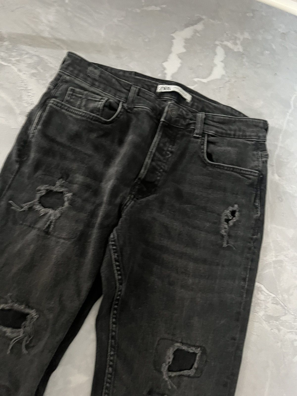 Japanese Brand Slim Distressed Bullet Japan Vibe / Number Nine Style Glam Size US 31 - 3 Thumbnail