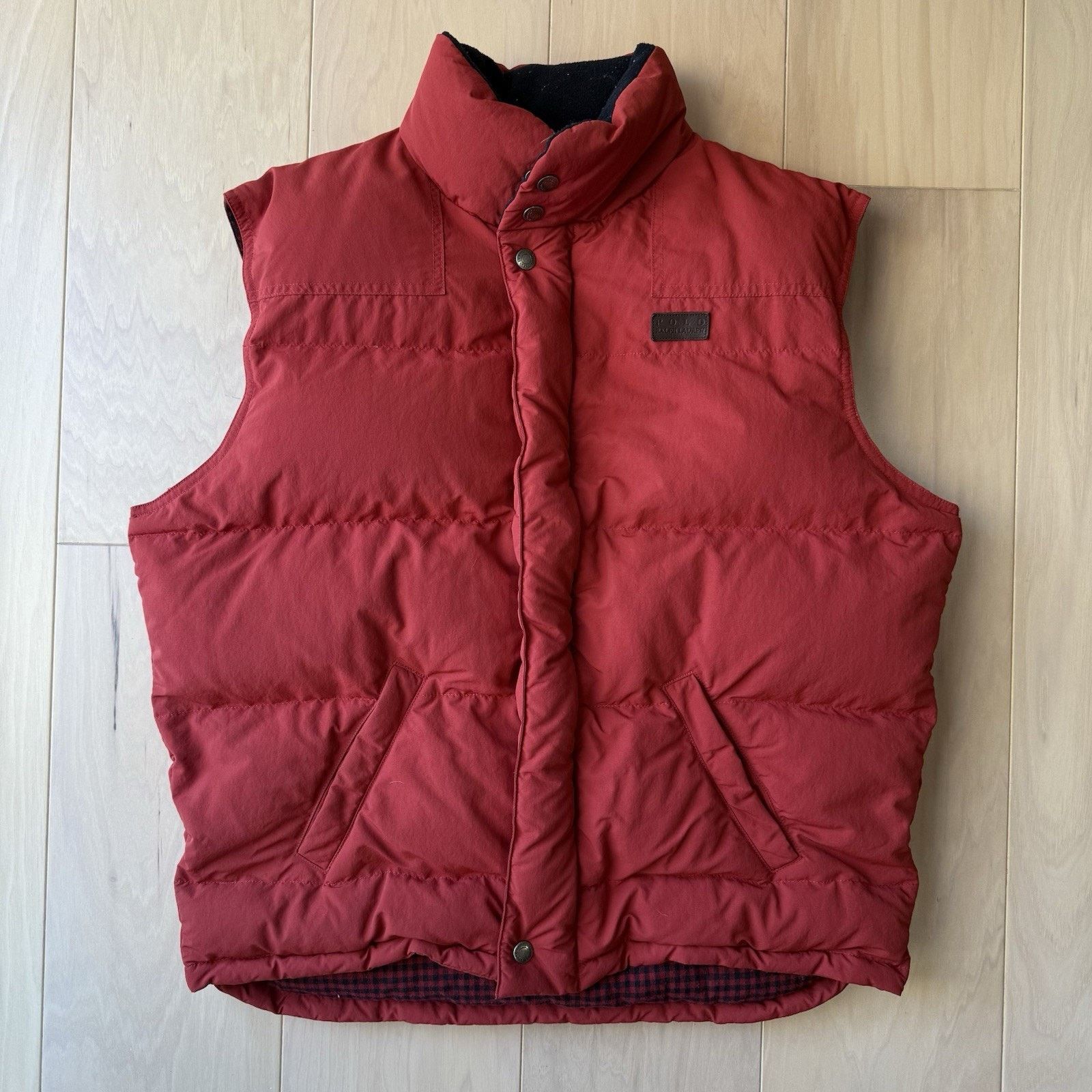 Polo Ralph Lauren Vintage Polo Ralph Lauren Down Vest M Red Full Zip Puffer Size US M / EU 48-50 / 2 - 2 Thumbnail