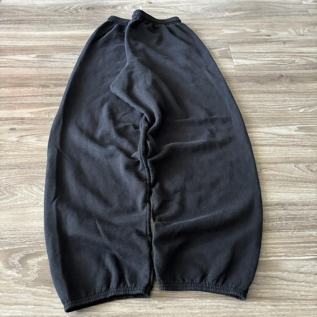 Japanese Brand Crazy Vintage Y2K/2000s Black Essential Sweatpants! Fits M Size US 32 / EU 48 - 3 Thumbnail