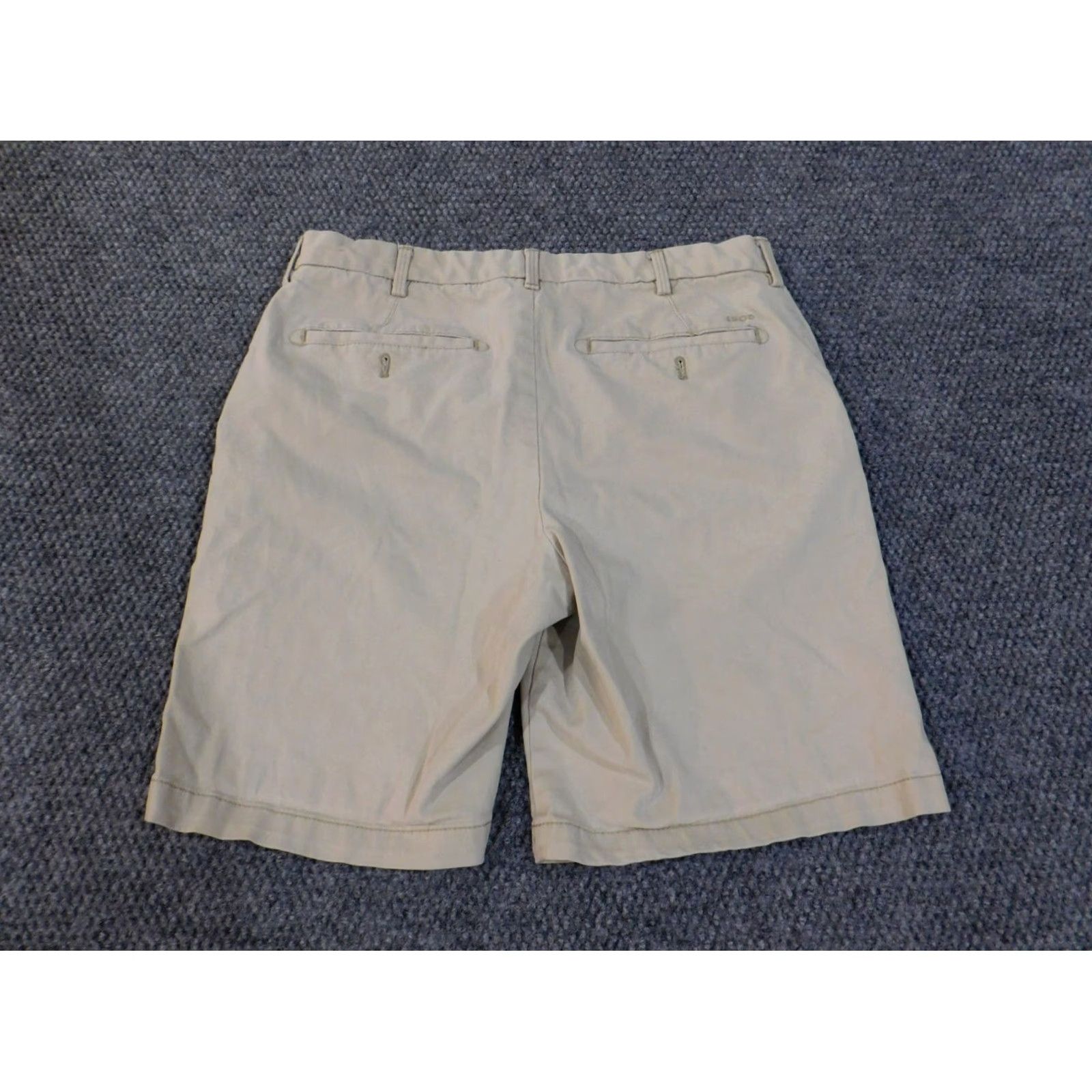 Izod IZOD Shorts 32 Beige Men Chino Retro Casual Golf Casual Logo Flat Front Cotton Knit Breathable Regular Mens Size US 32 / EU 48 - 6 Thumbnail