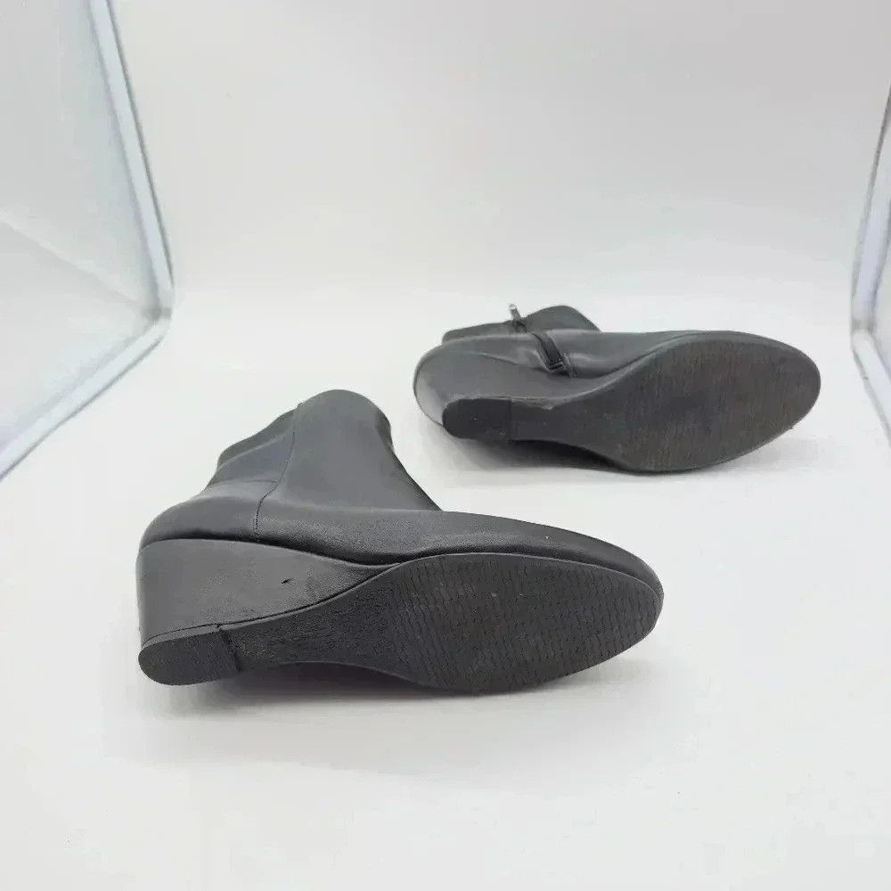 Designer Kora Wedge Bootie Black Leather by André Assous sz 10 Size US 10 / IT 40 - 7 Thumbnail