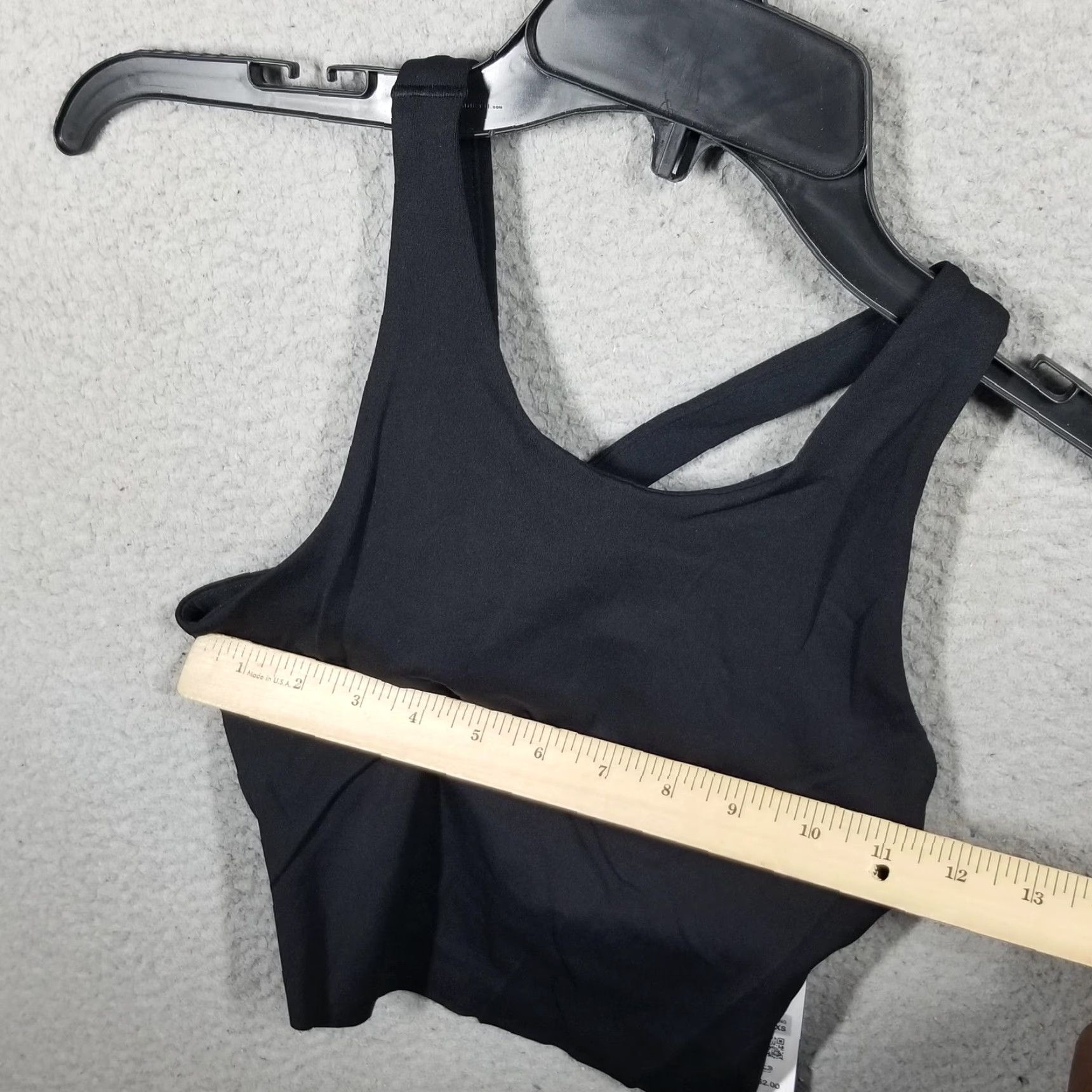 Nike Nike Yoga Dri-FIT Luxe Shelf-Bra Cropped Tank XS Black Women Sports Bra Size ONE SIZE - 7 Thumbnail