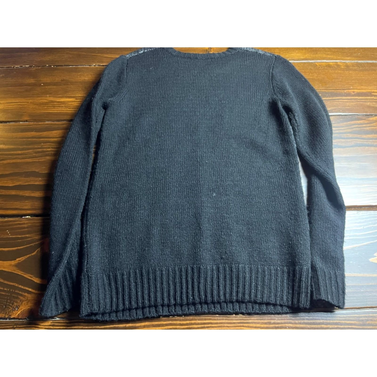 Vintage Press Sweater, Women's Small, Black, Pullover, Round Neck, Regular Fit, Casual, Long Sleeve, Sweatshirt? Size S / US 4 / IT 40 - 2 Thumbnail