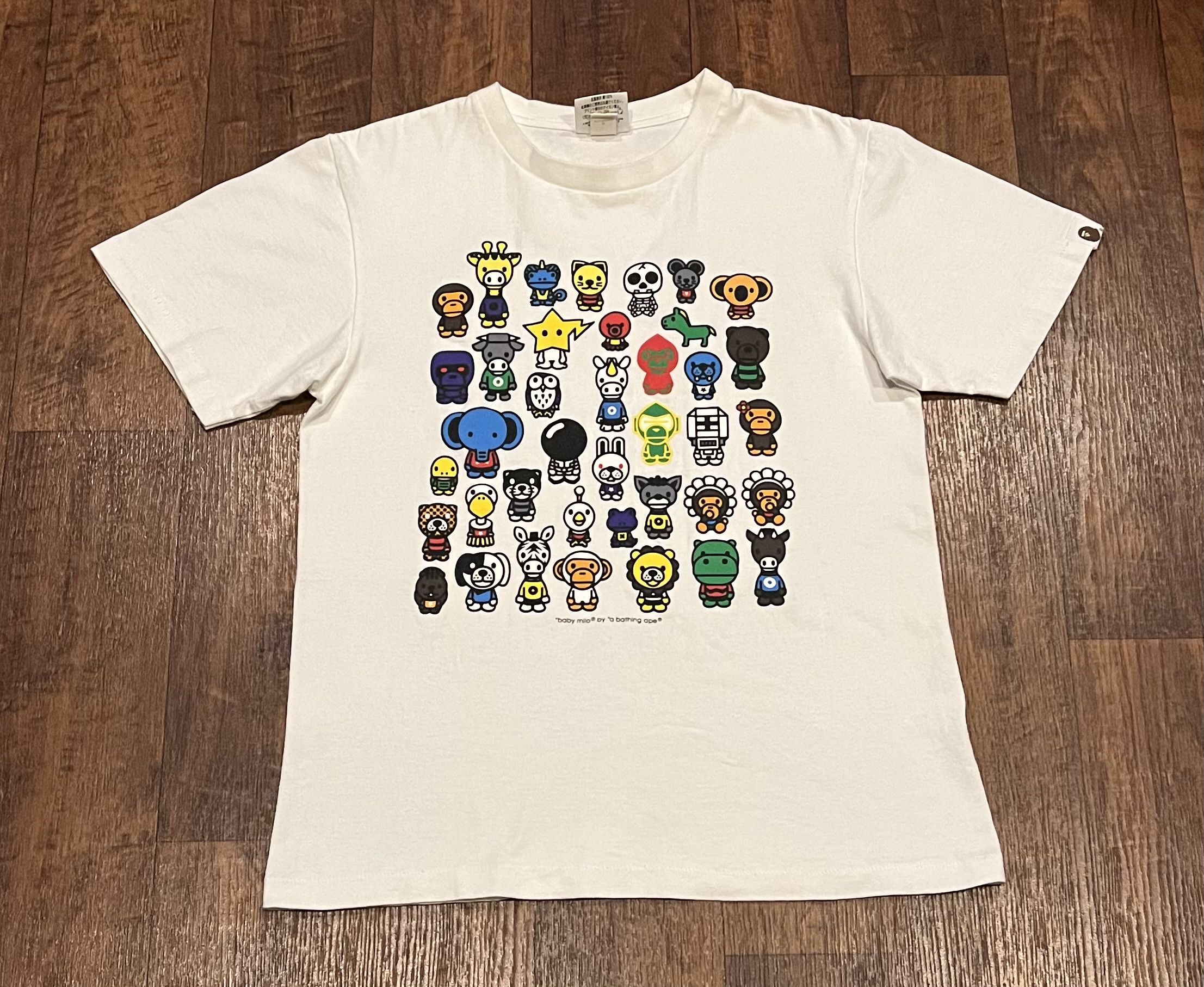Bape Bape multi logo tee shirt Size US S / EU 44-46 / 1 - 1 Thumbnail