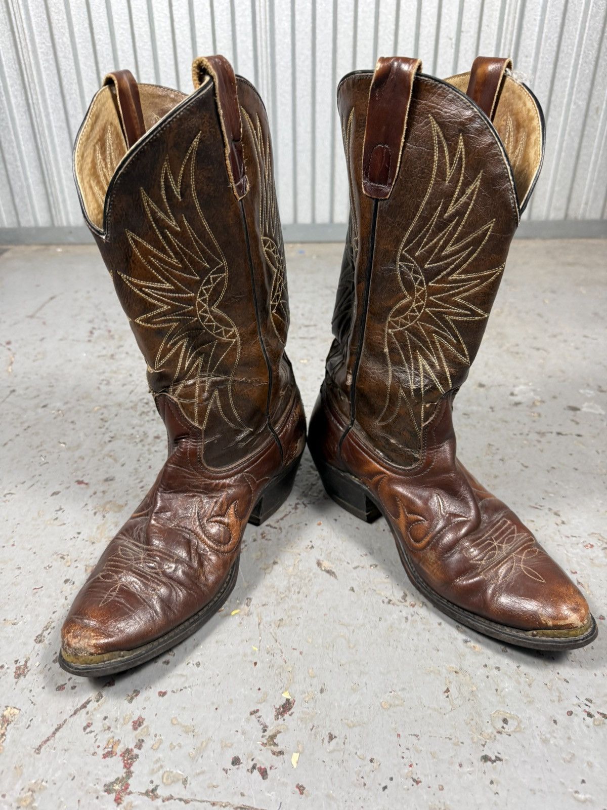 Boulet 80s Vintage Boulet Boots Canada Cowhide Cowboy Bootd Size US 9.5 / EU 42-43 - 11 Thumbnail